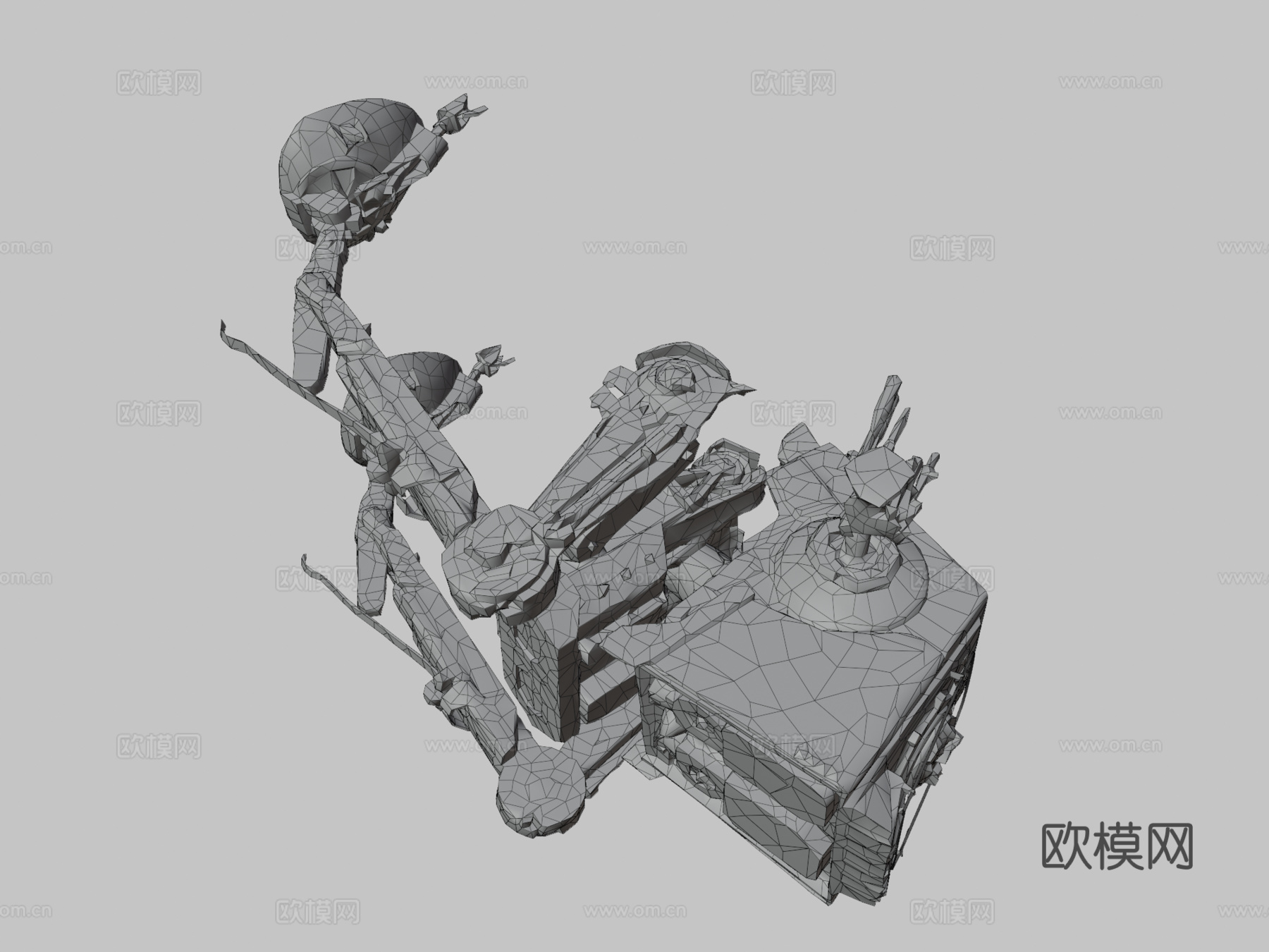 星球大战AT-ST全地形侦察运输车su模型