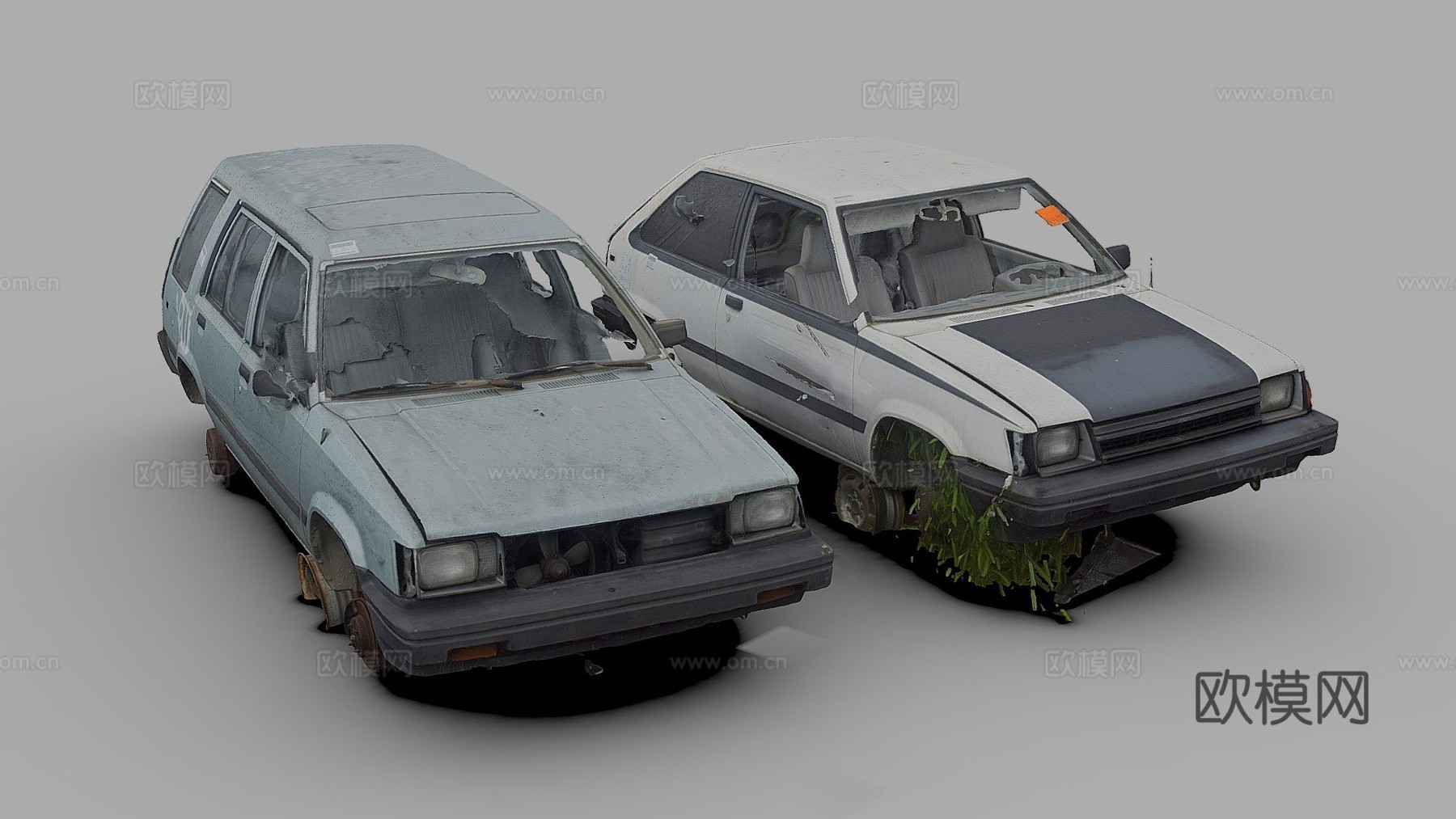 两辆特塞尔原始扫描su模型