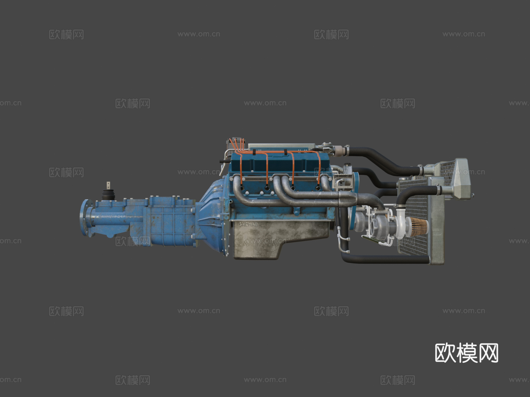 汽车发动机V8通用350Unity谢哈布房屋su模型