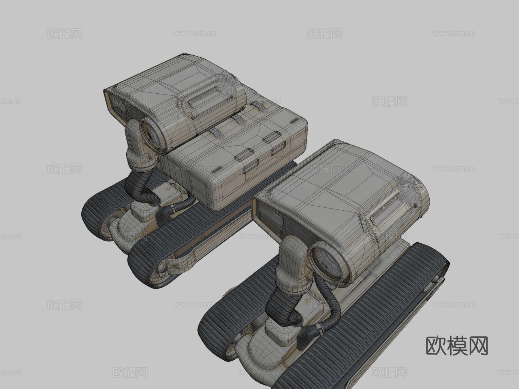 小型履带式机器人su模型