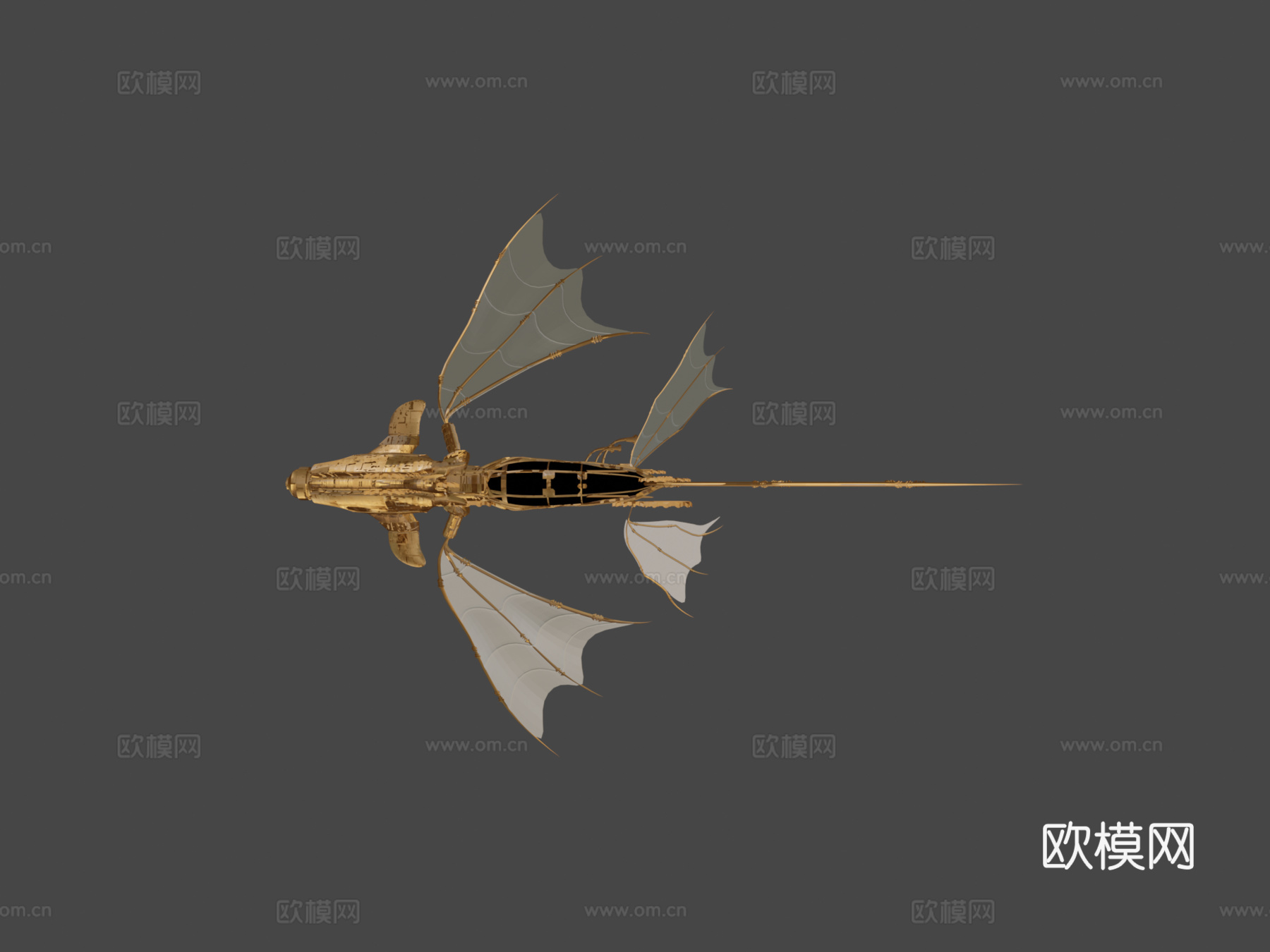 蒸汽朋克飞机Blender文件su模型