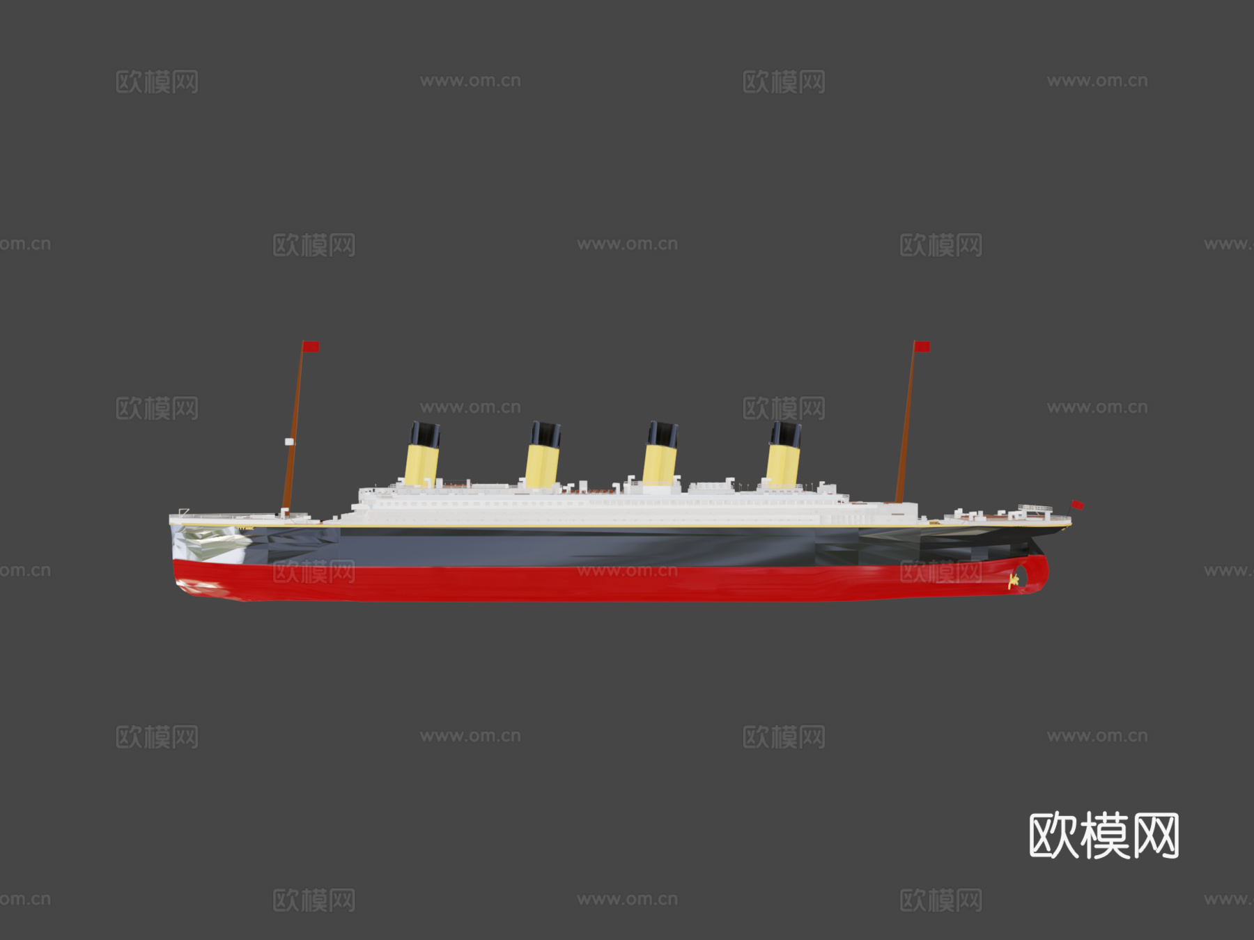 泰坦尼克号OBJ带纹理su模型