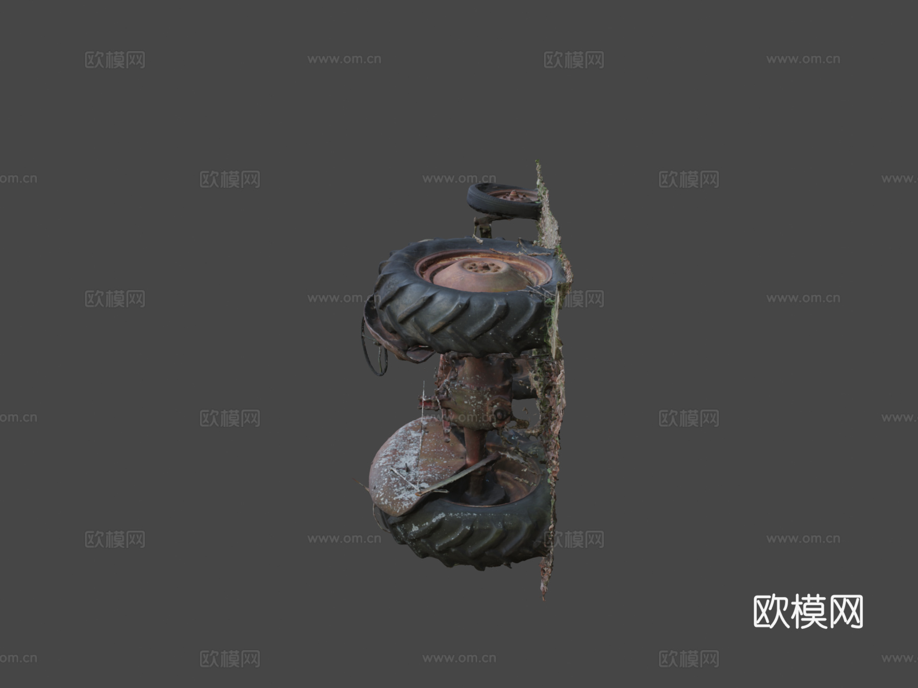 拖拉机原始扫描su模型