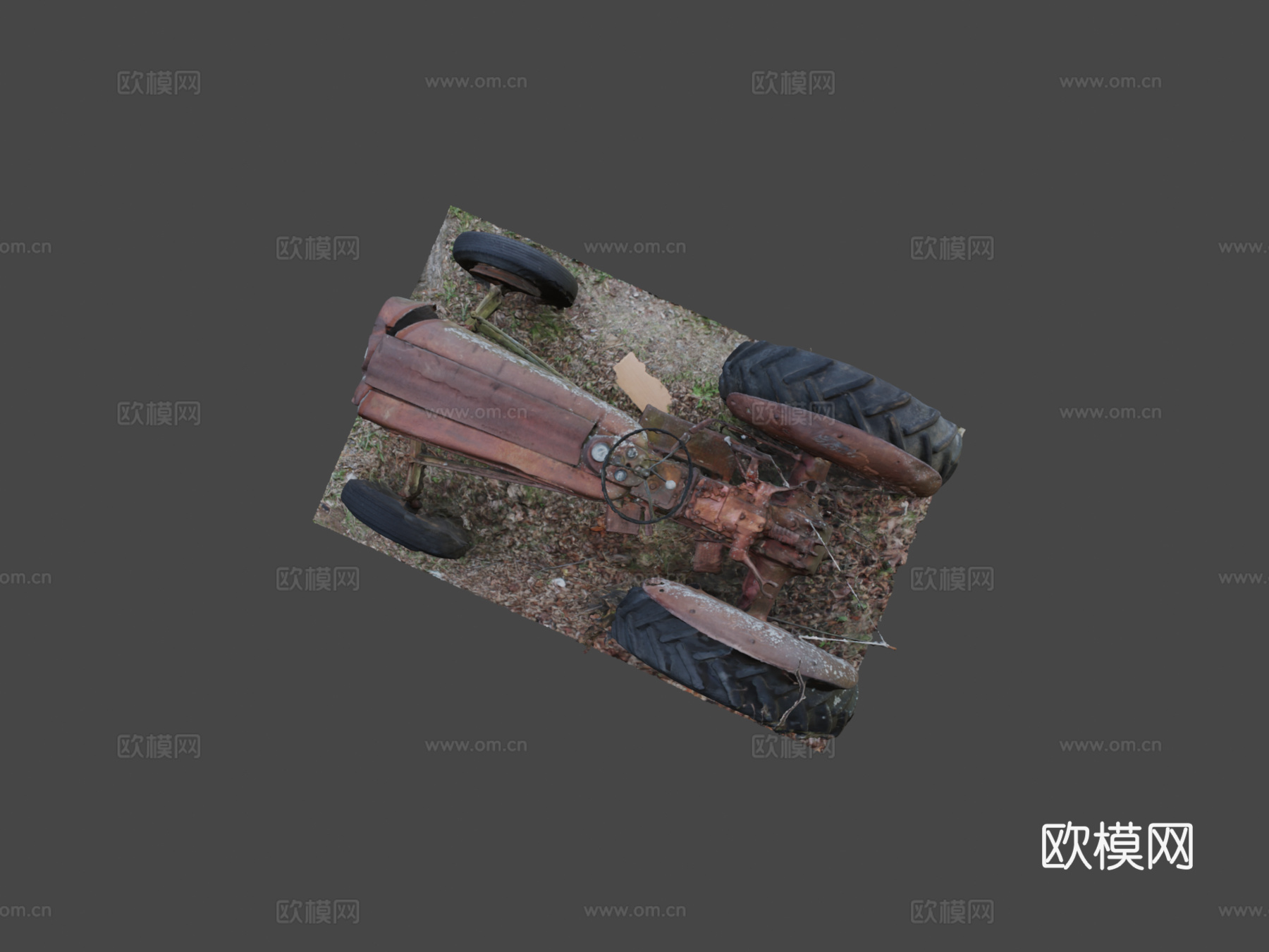 拖拉机原始扫描su模型