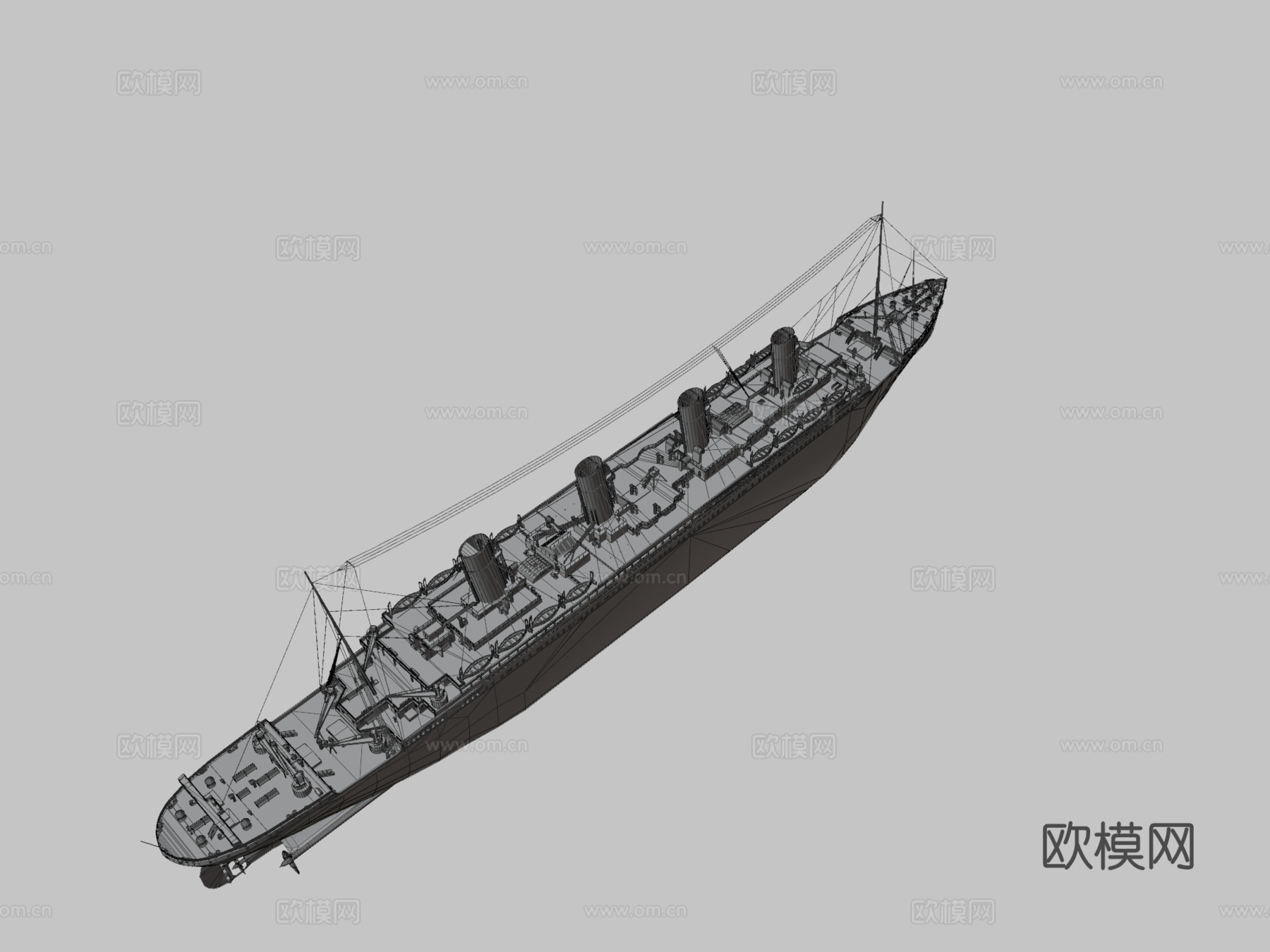 皇家邮轮泰坦尼克号su模型