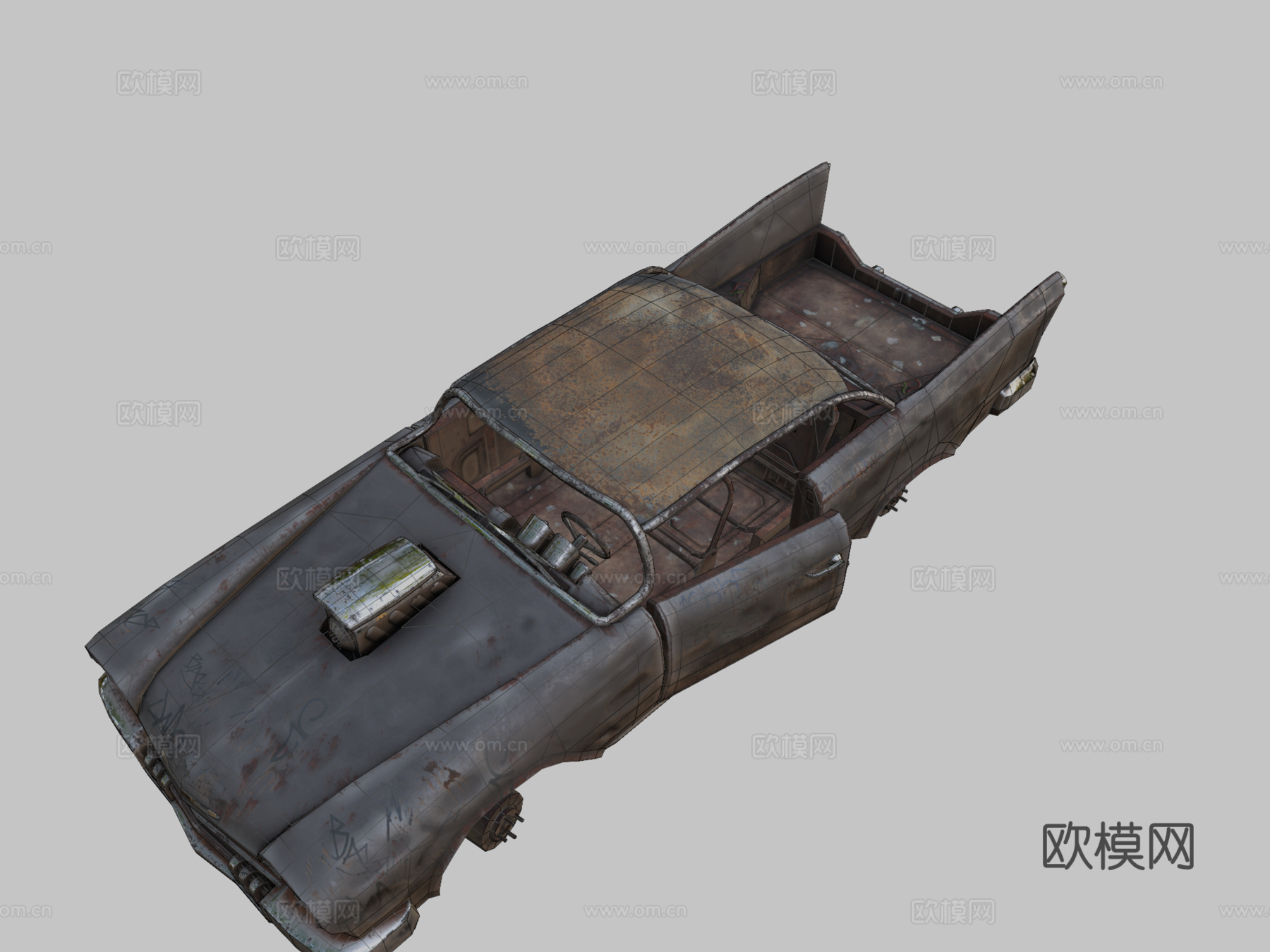 F4NV公路人残骸su模型