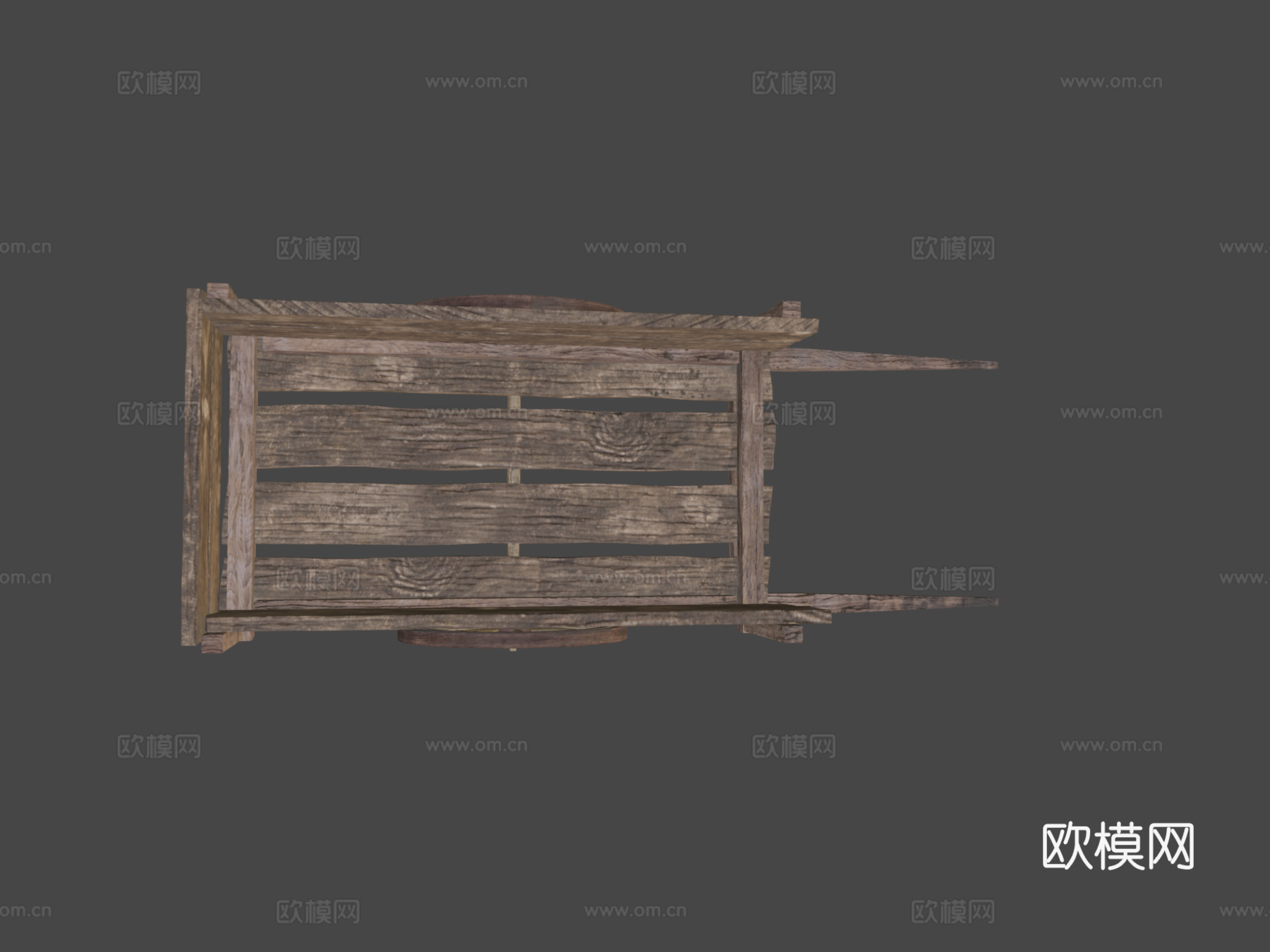 木制推车su模型