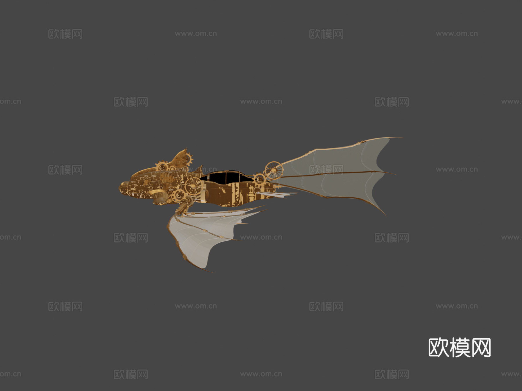蒸汽朋克飞机Blender文件su模型