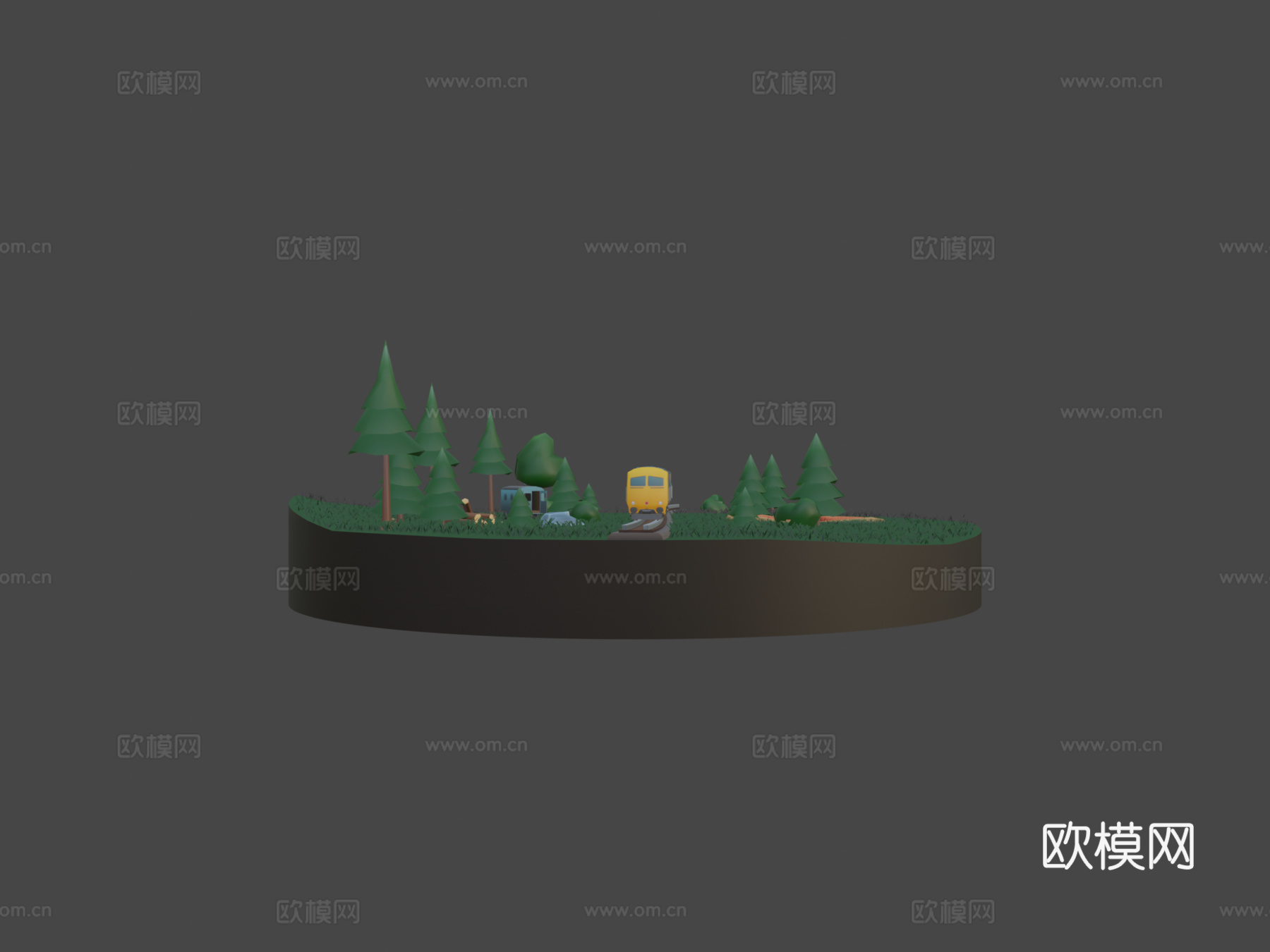 铁路蓝普尔曼的艺术su模型