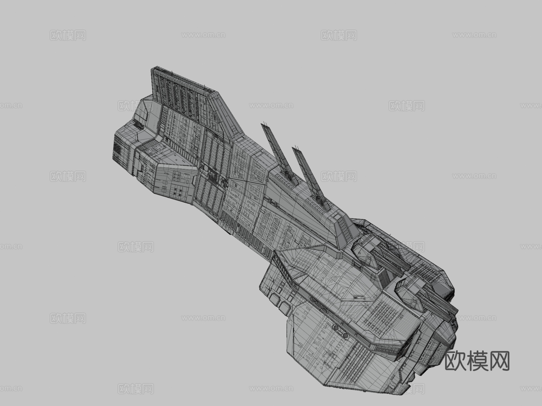家园世界泰坦驱逐舰su模型
