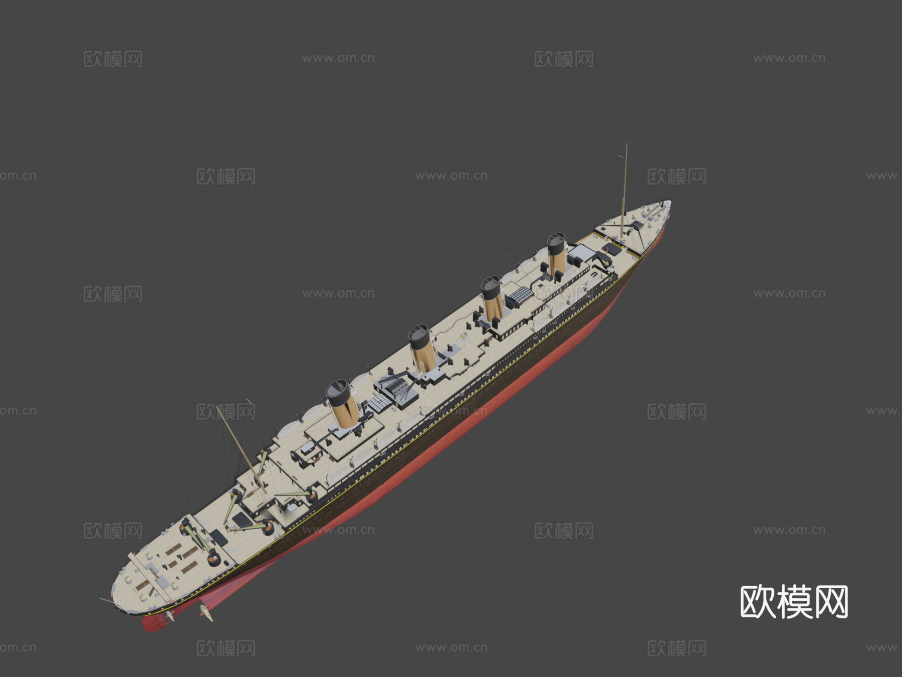 皇家邮轮泰坦尼克号su模型