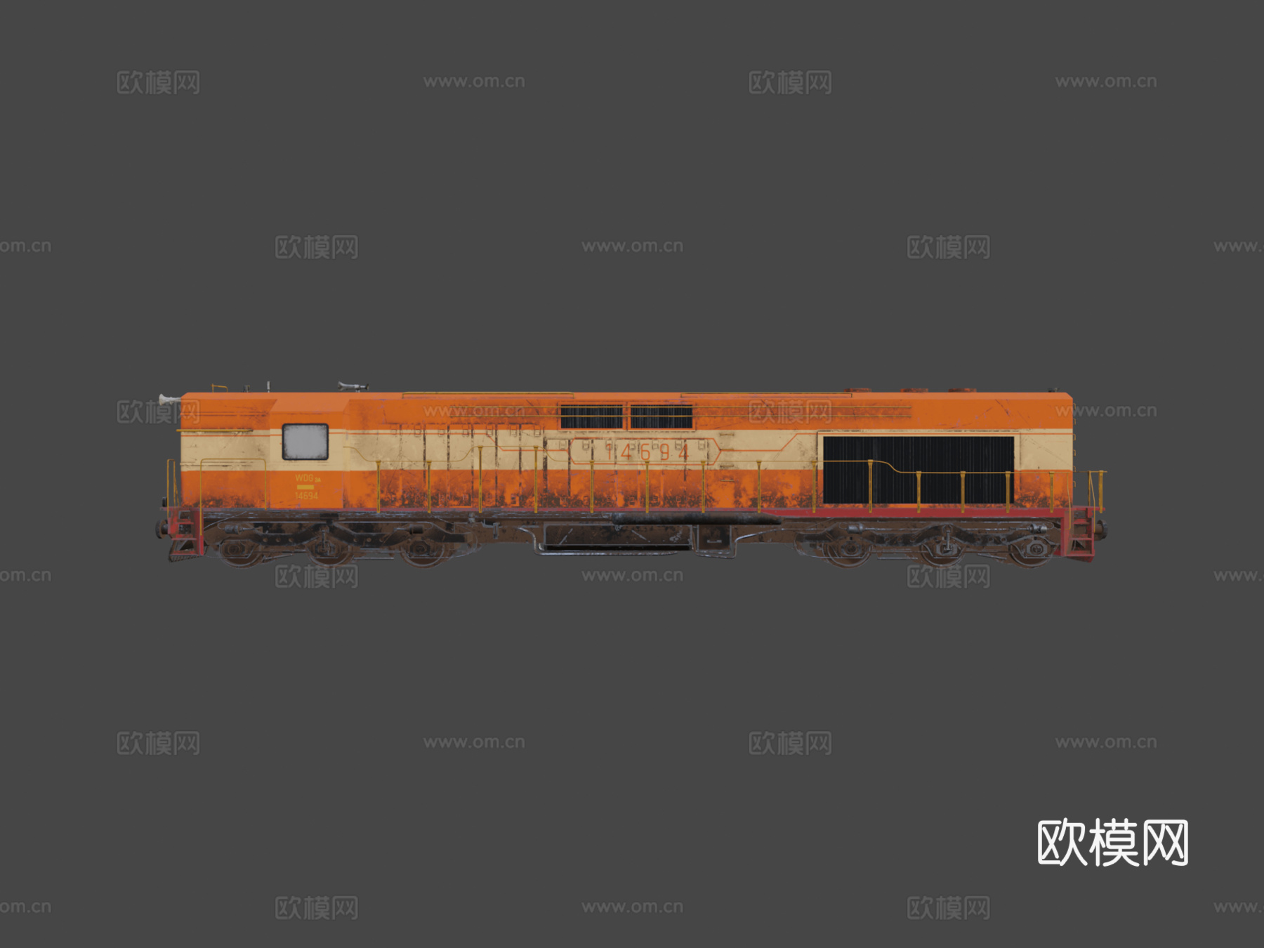 火车引擎su模型