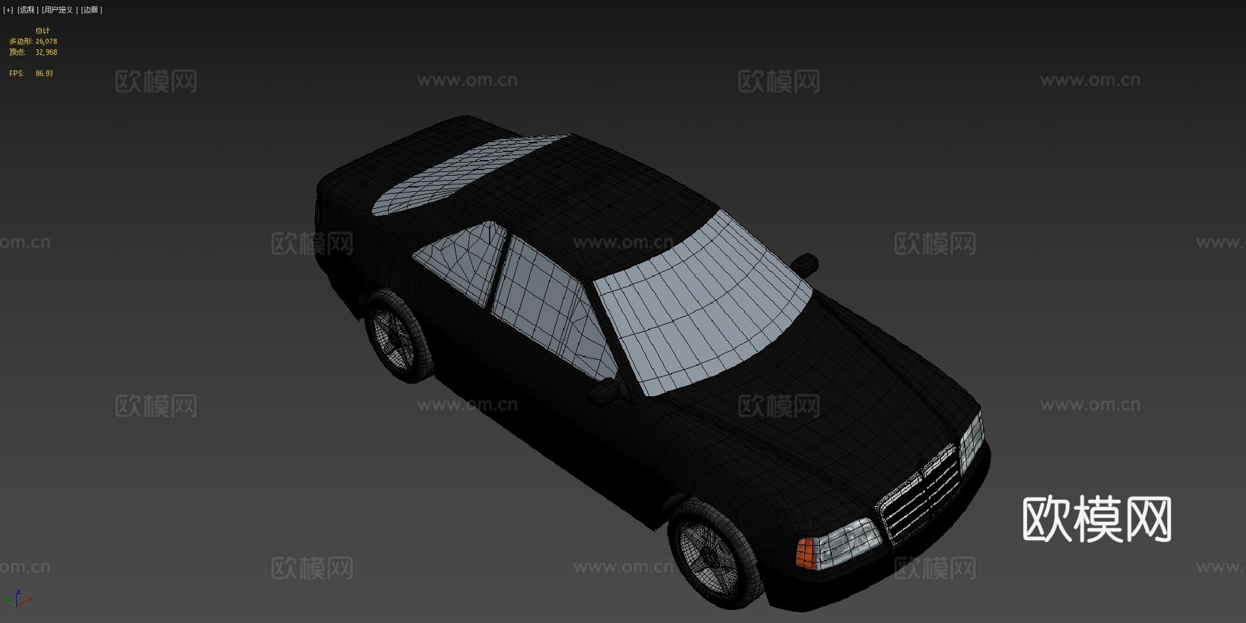 梅赛德斯奔驰E级W124未完成su模型