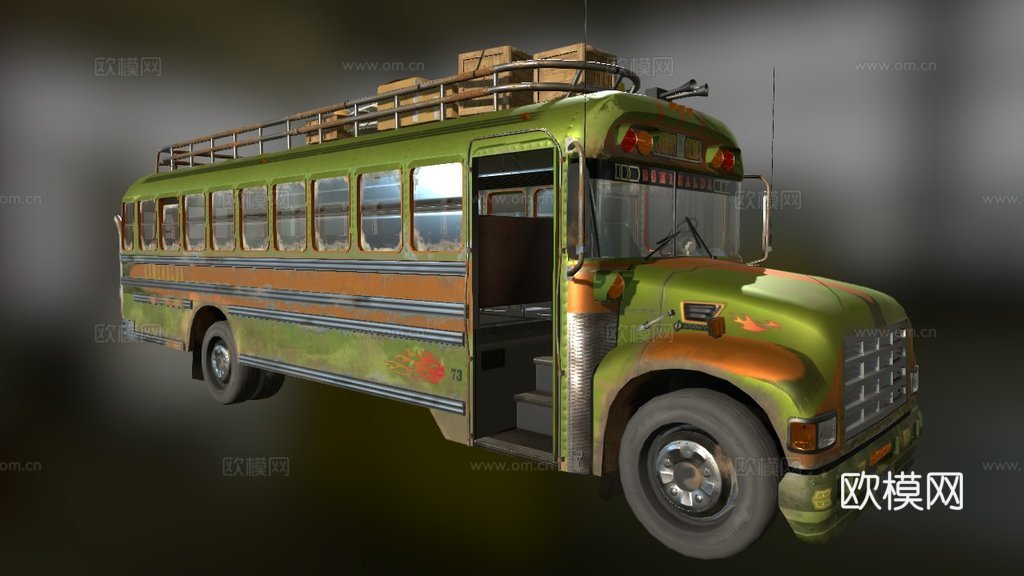 危地马拉鸡巴士su模型