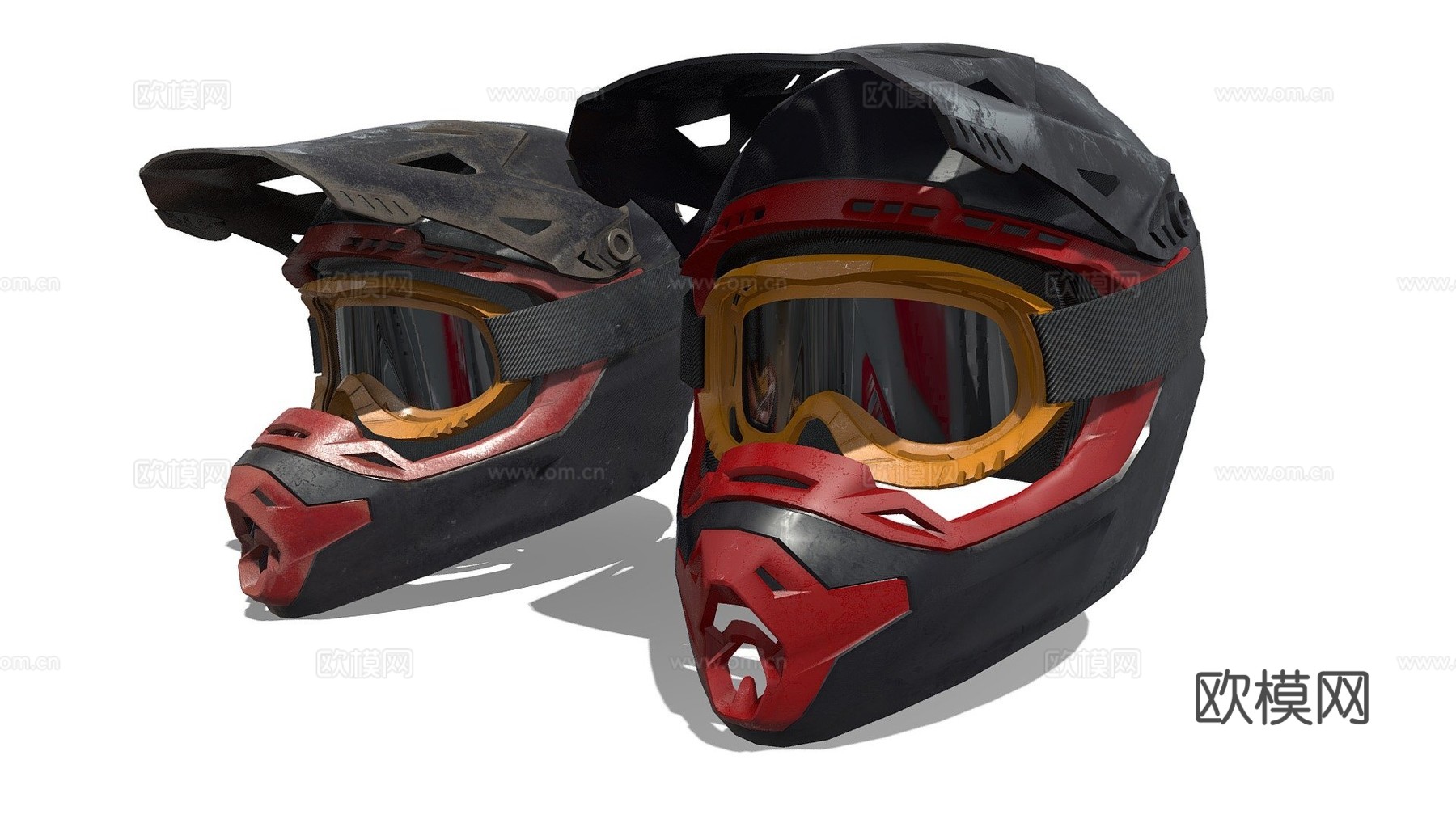 摩托车越野头盔su模型