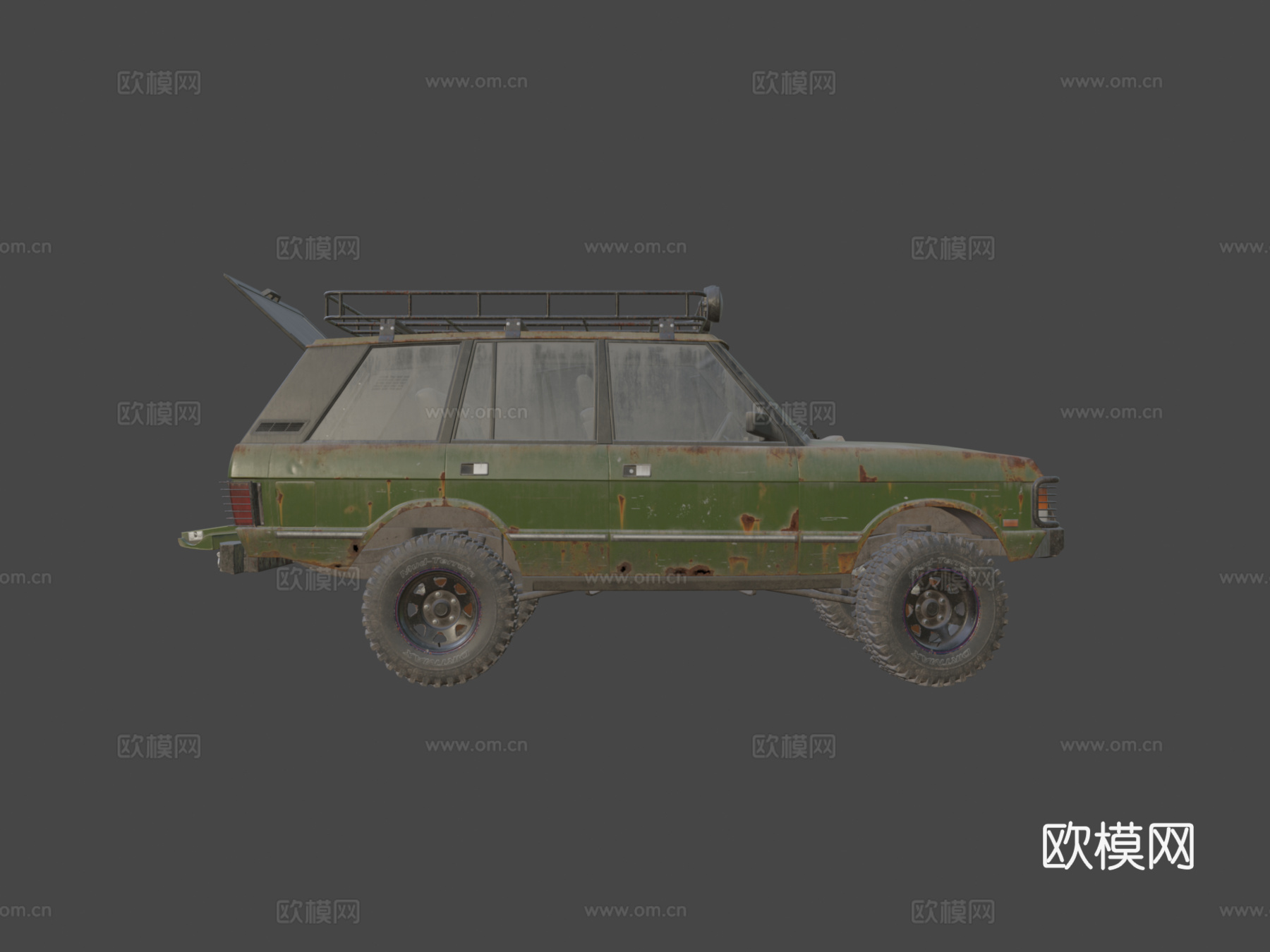 年代SUV越野生锈版su模型