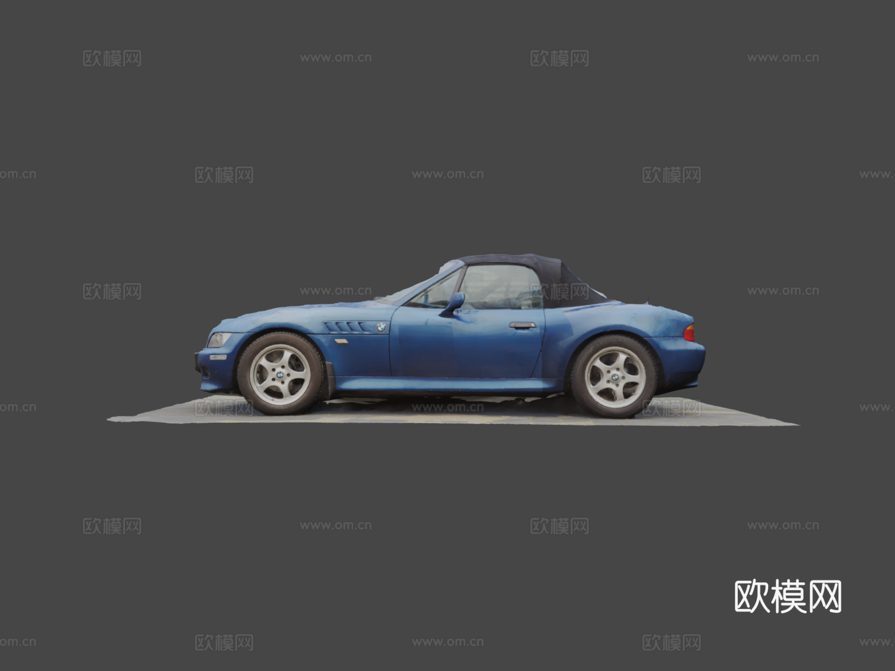 款宝马Z3敞篷车su模型