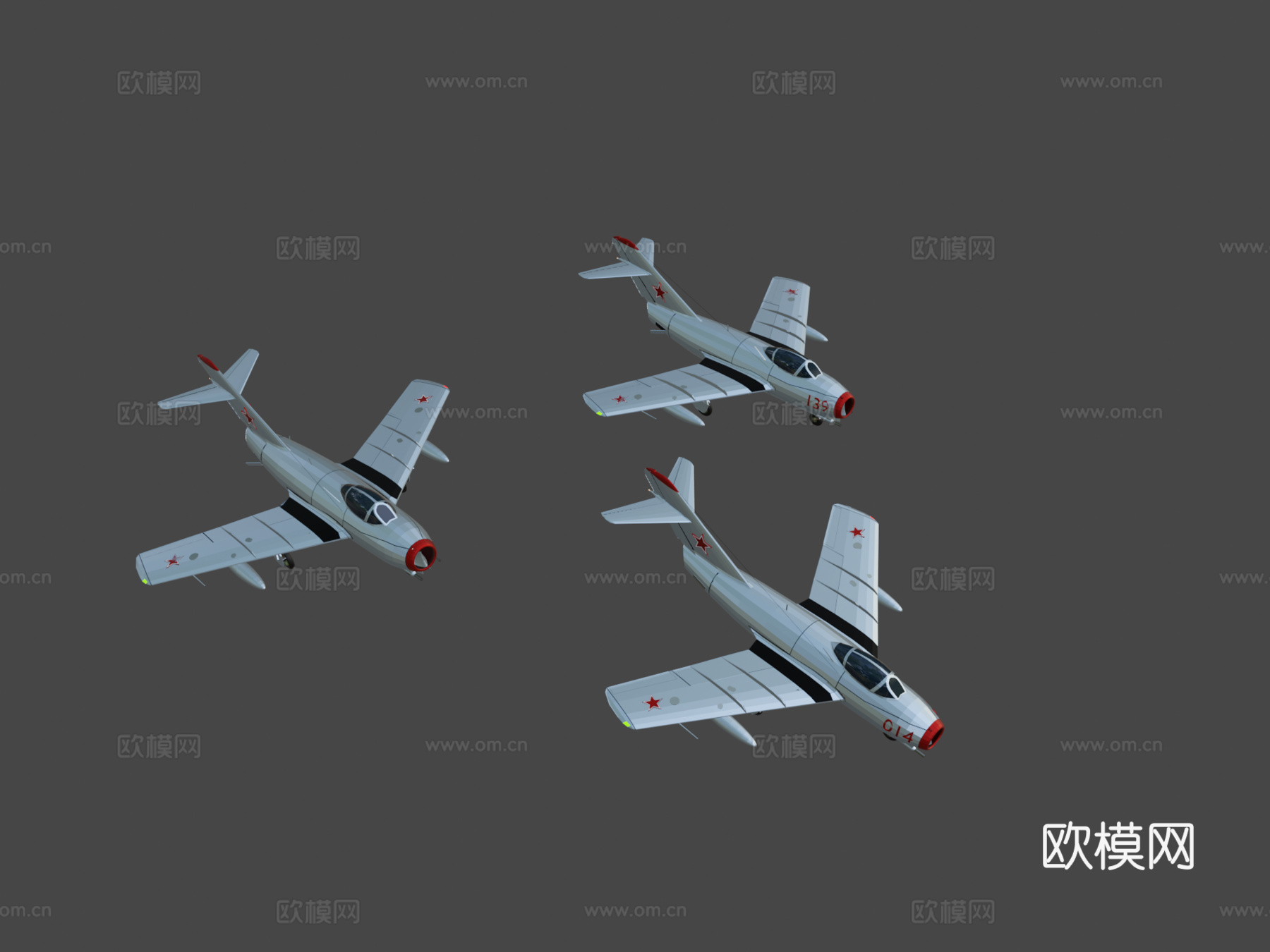 米格15低多边形su模型