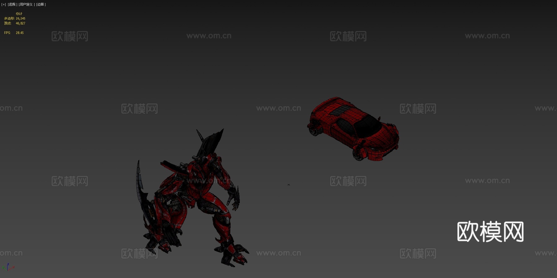 幻影变形金刚月黑之时su模型