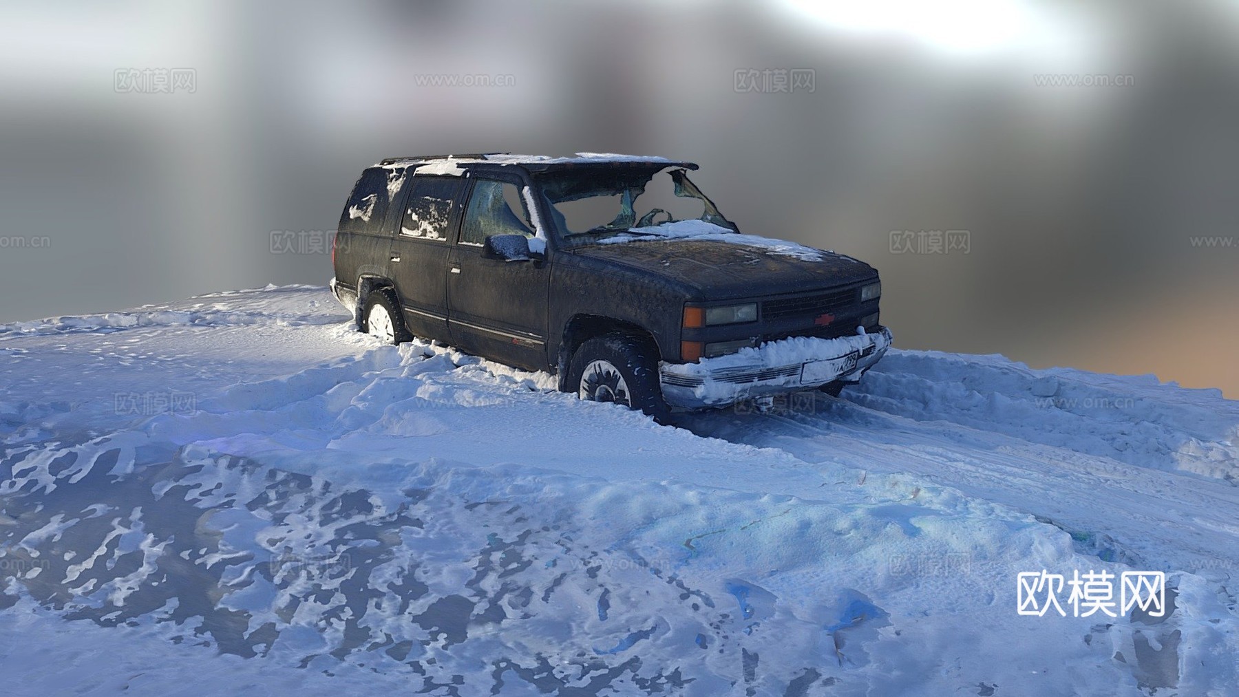 雪中的雪佛兰su模型
