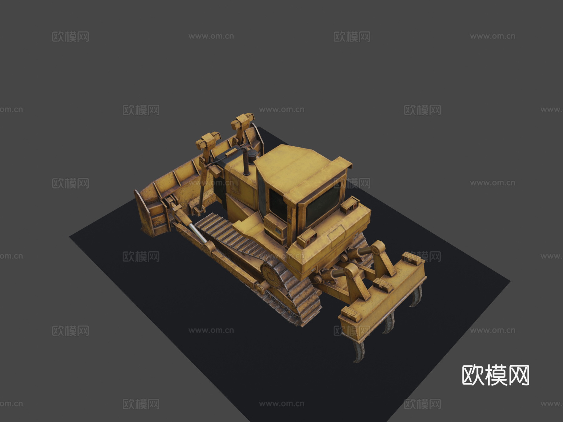 重型推土机su模型