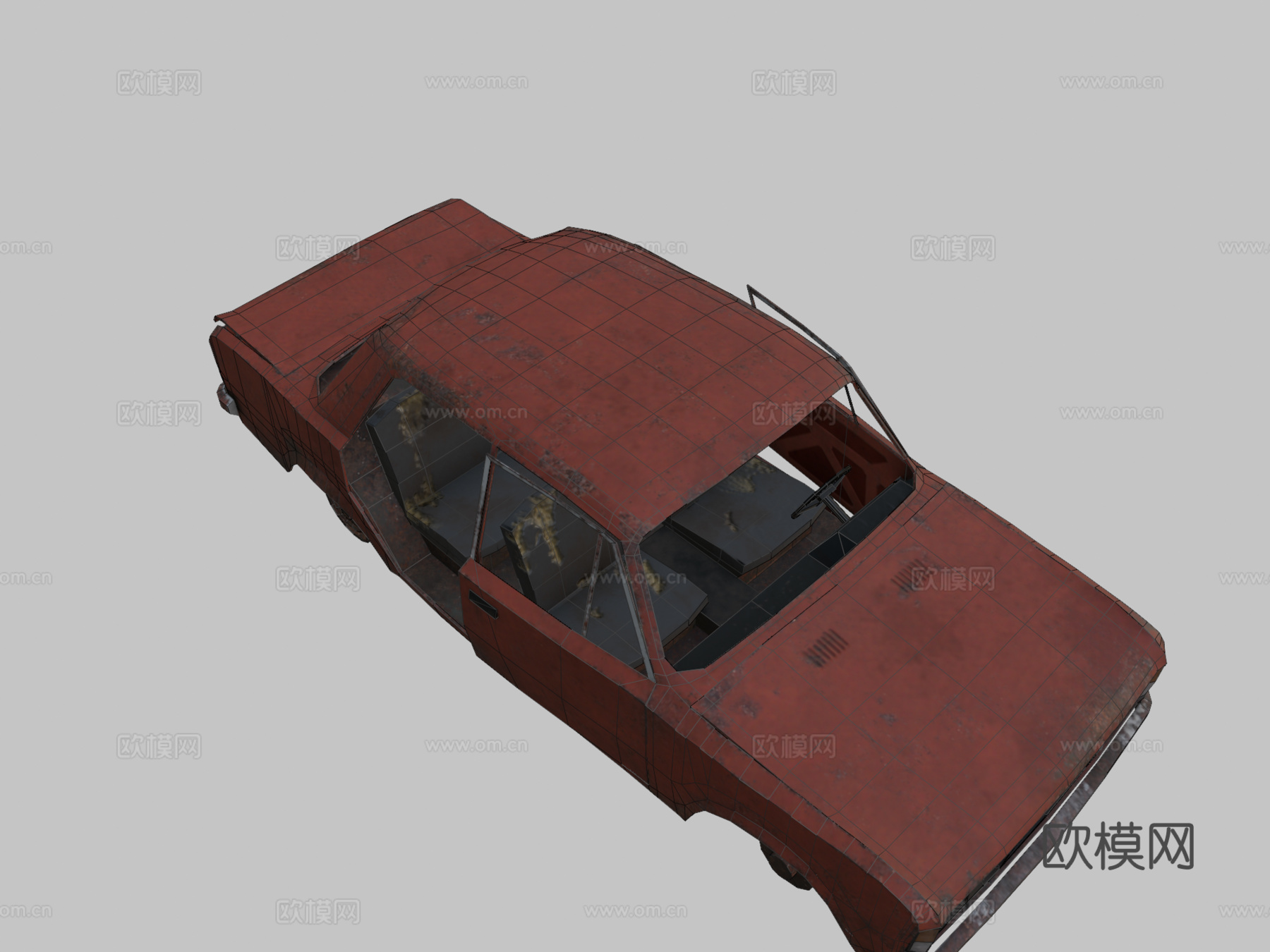 损毁的菲亚特125psu模型