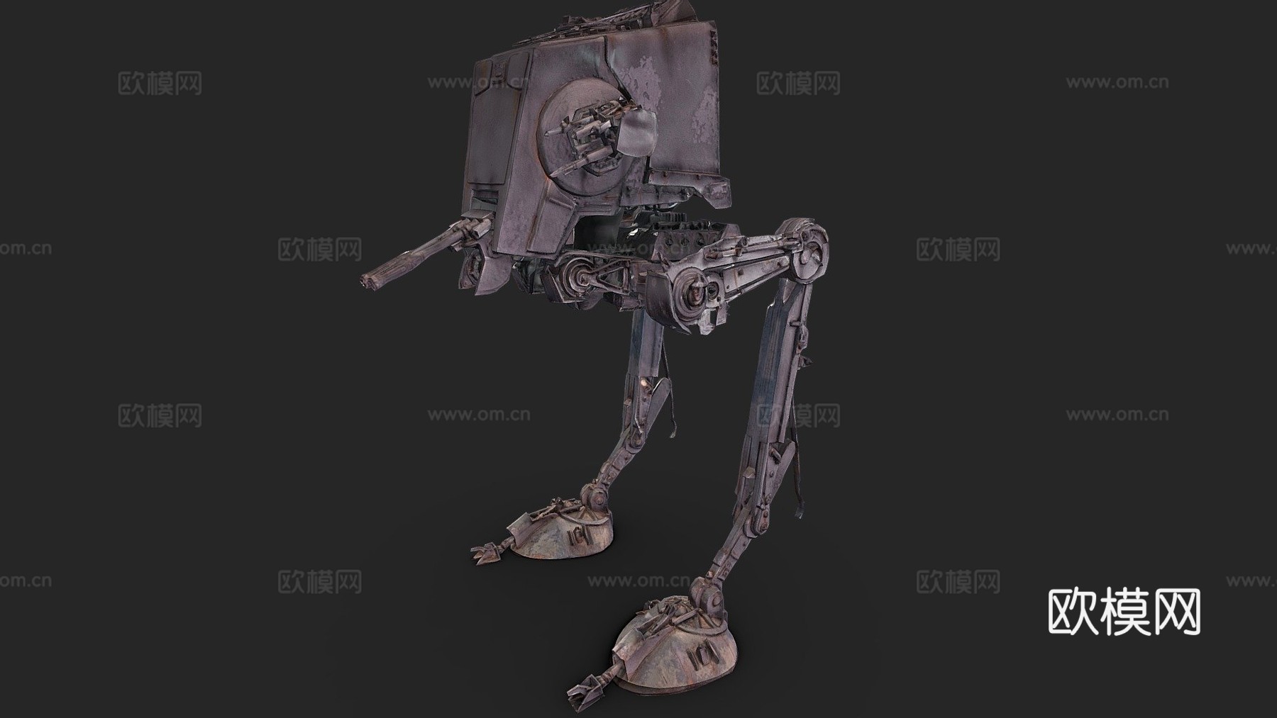 星球大战AT-ST全地形侦察运输车su模型