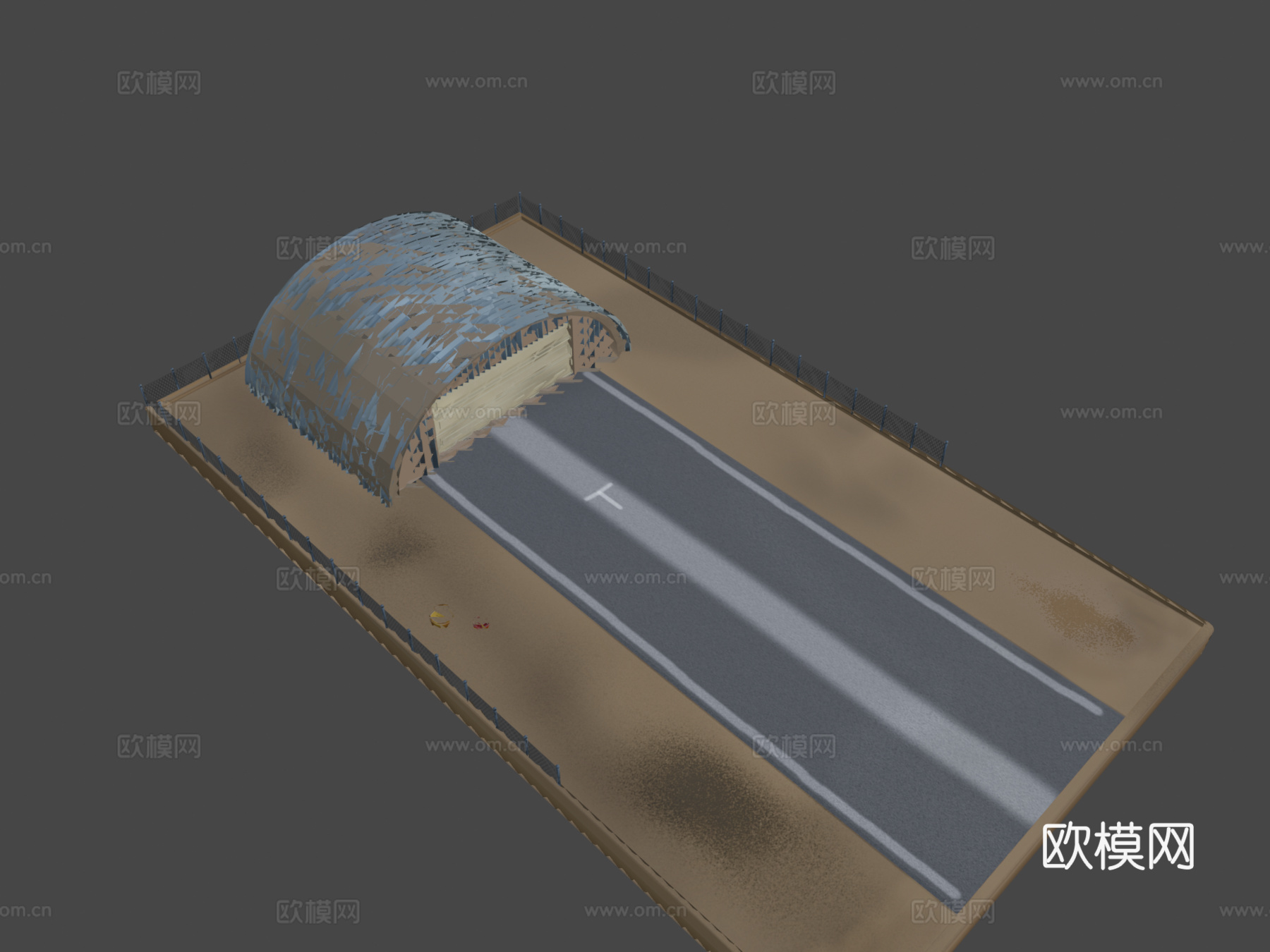 跑道和机库su模型