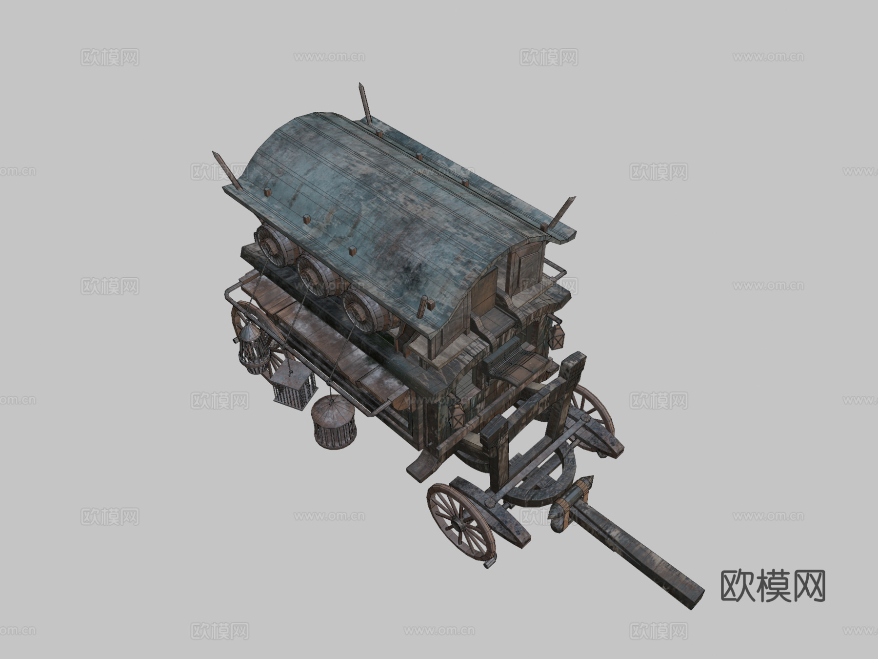 损坏车厢su模型