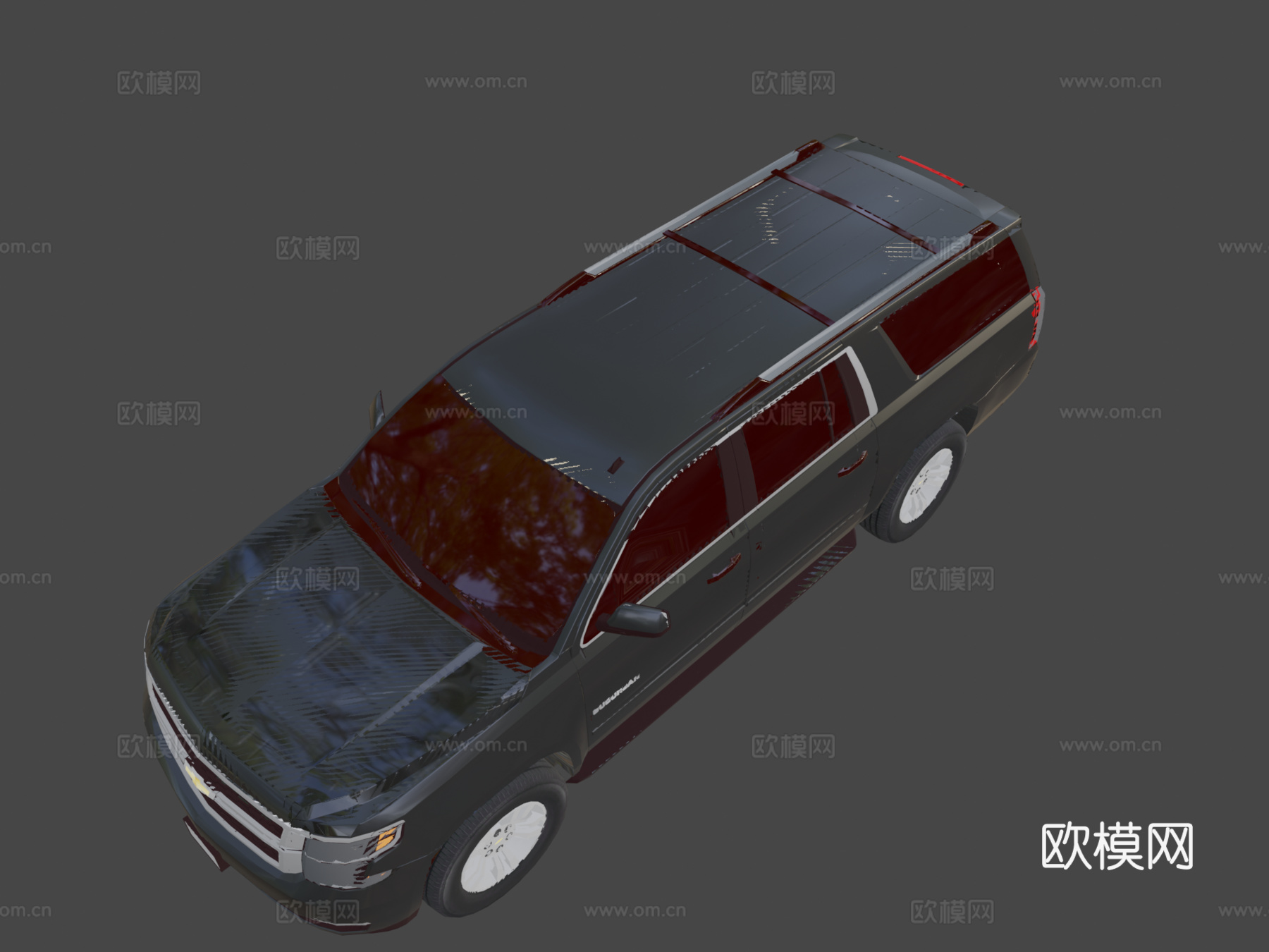 雪佛兰萨博班2015特勤局su模型