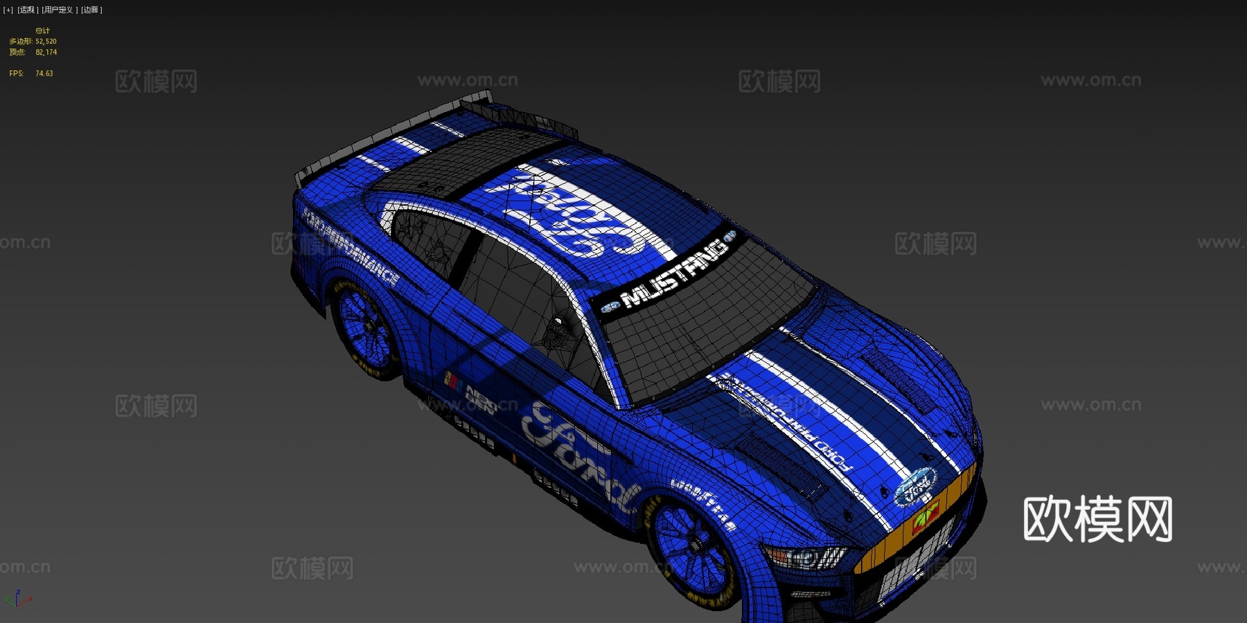 福特 Mustang NASCAR NEXTGEN 2022su模型