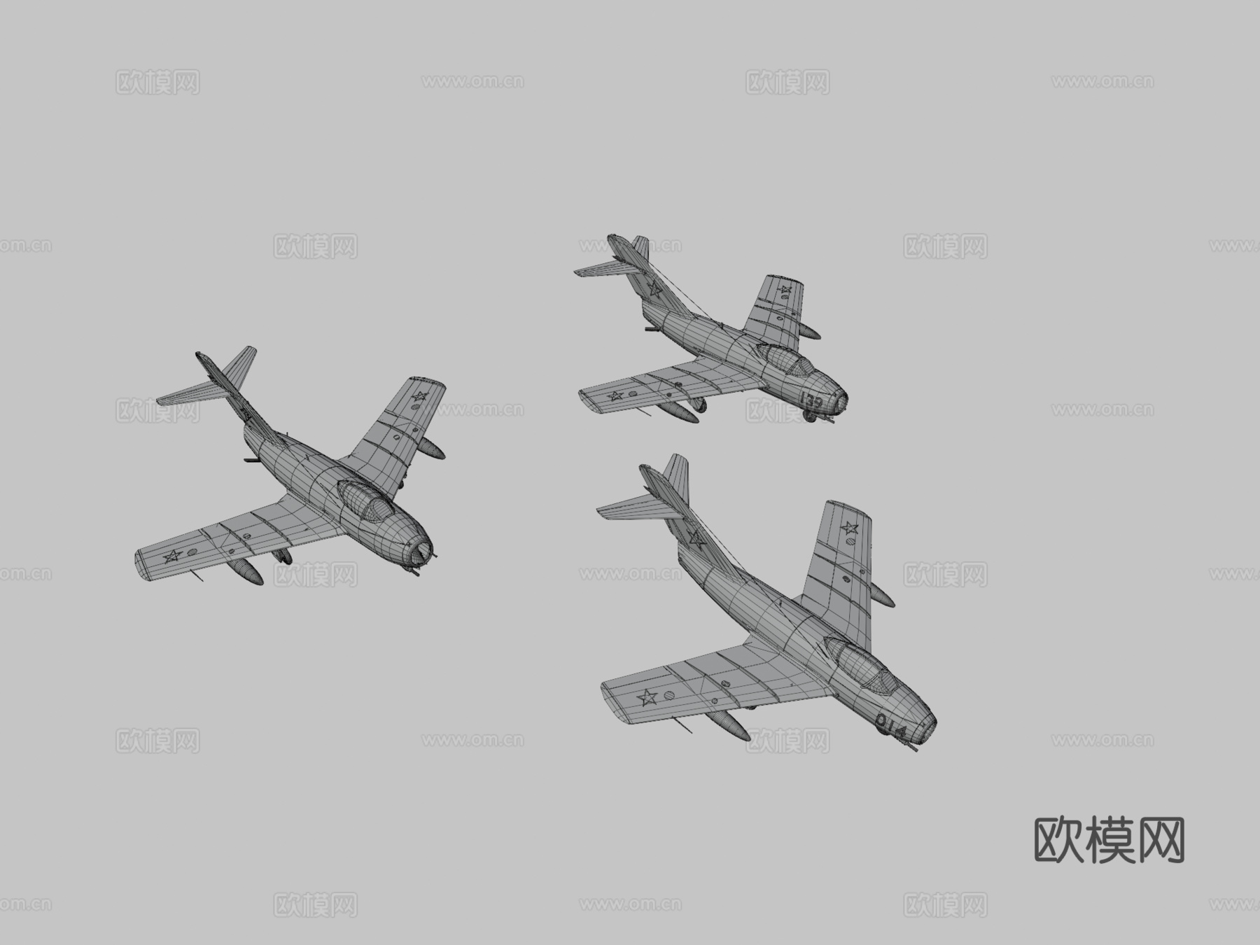 米格15低多边形su模型