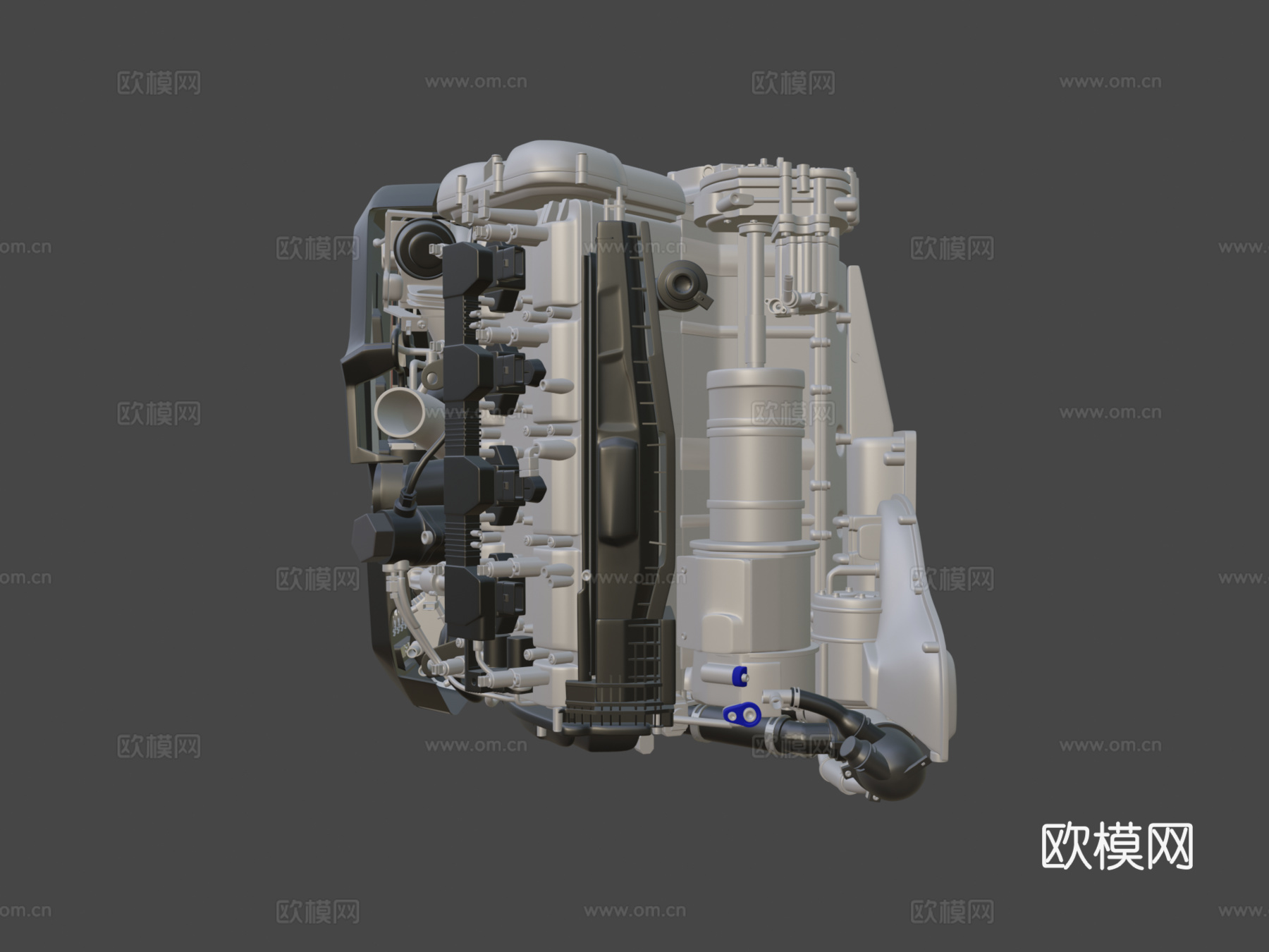 奥迪 S8 TFSI V8 发动机su模型