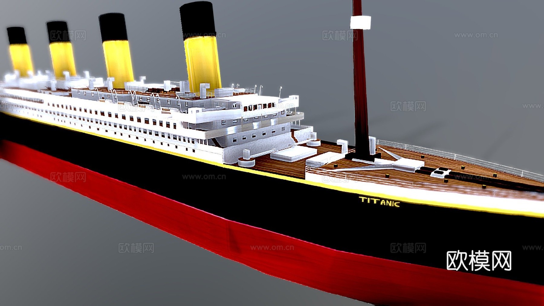 泰坦尼克号OBJ带纹理su模型
