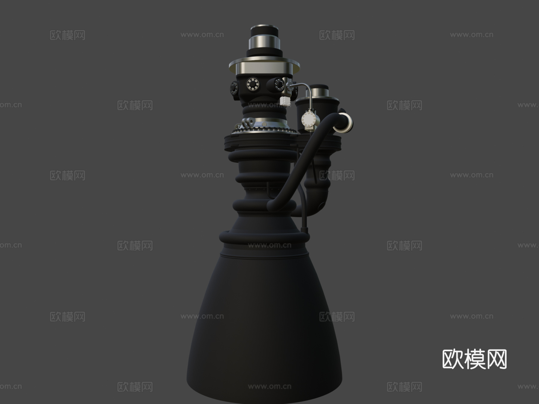 SpaceX星舰猛禽3发动机su模型