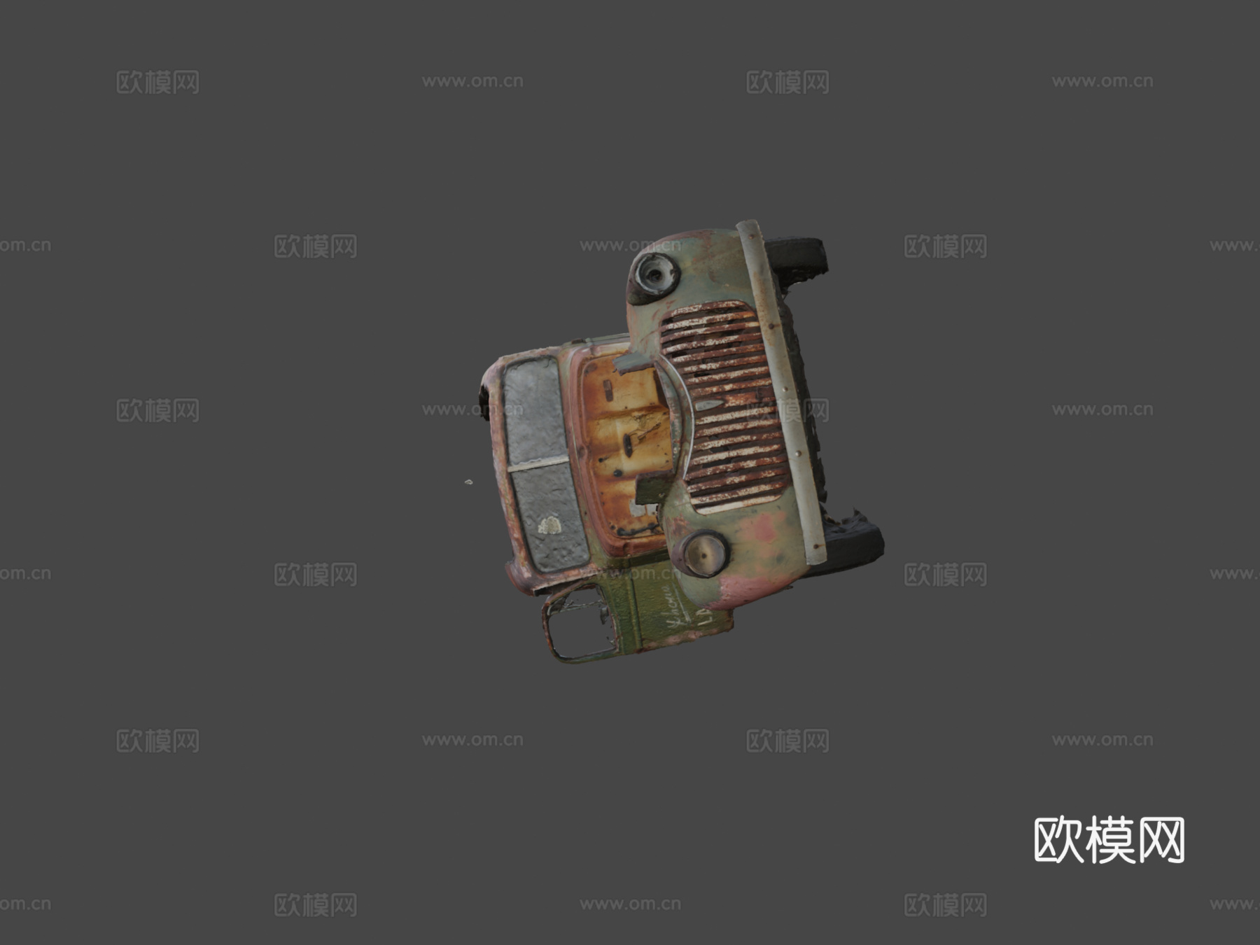 生锈面包车原始扫描su模型