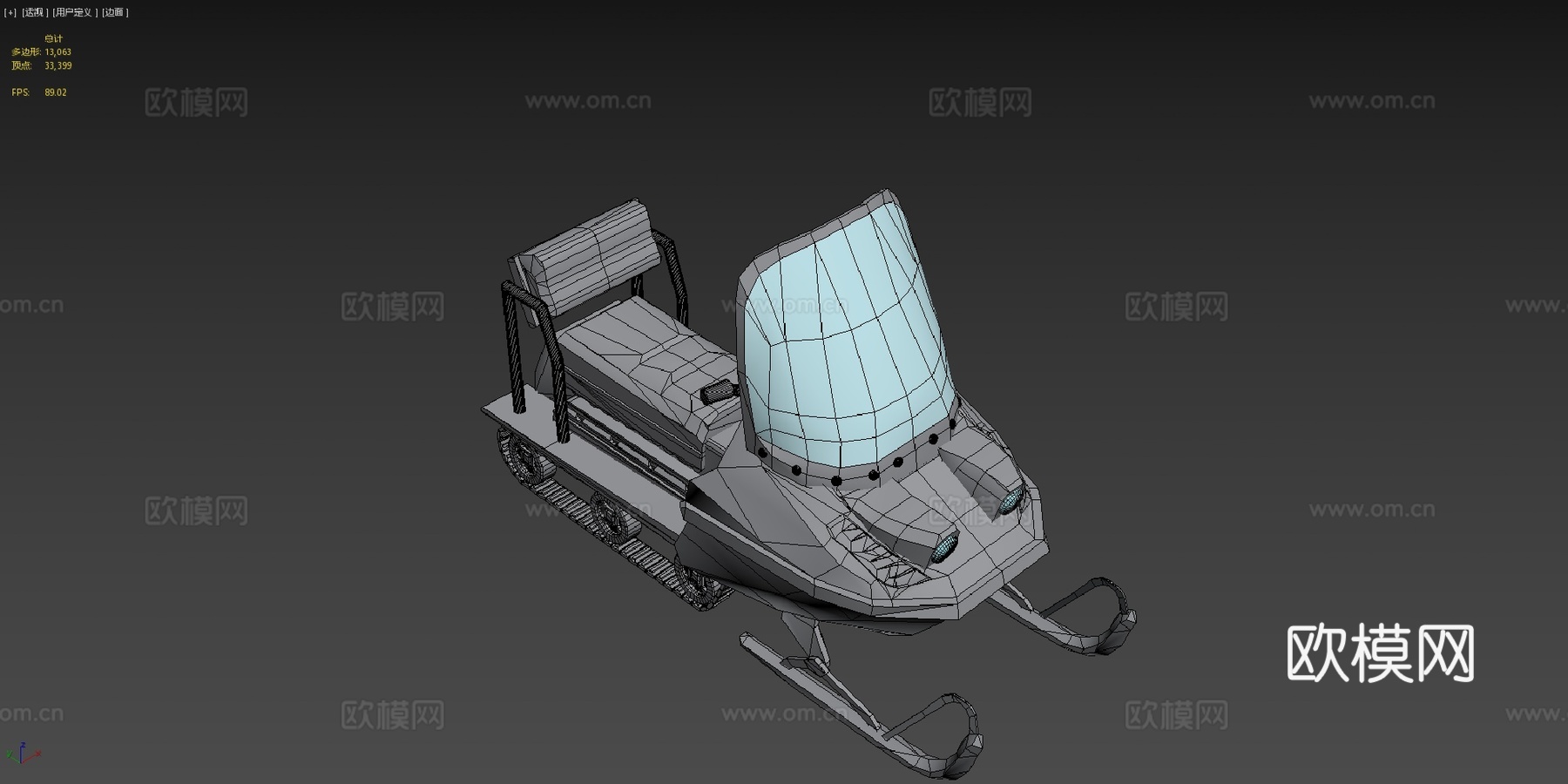 HCR2雪地摩托su模型