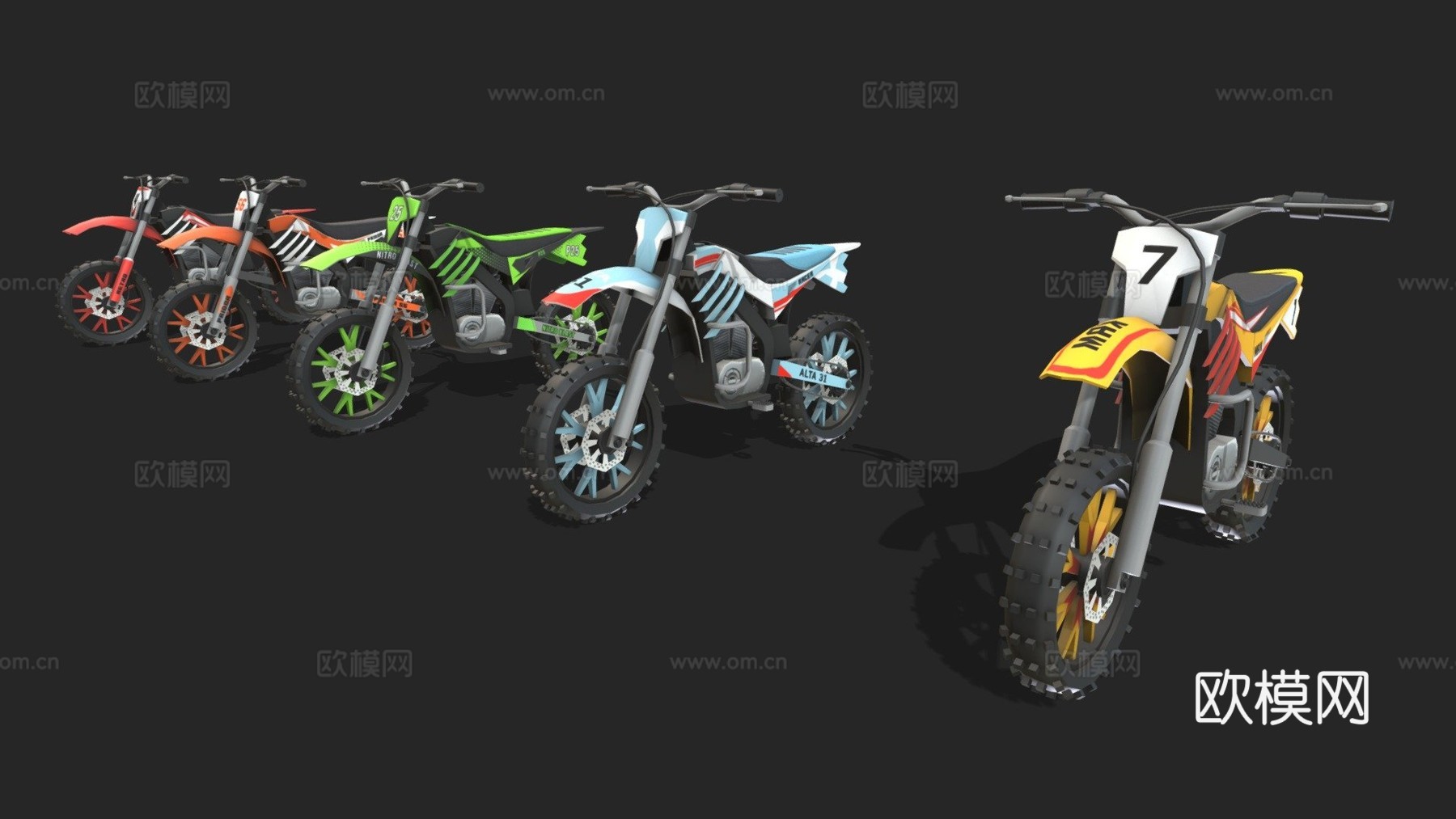 越野摩托车su模型