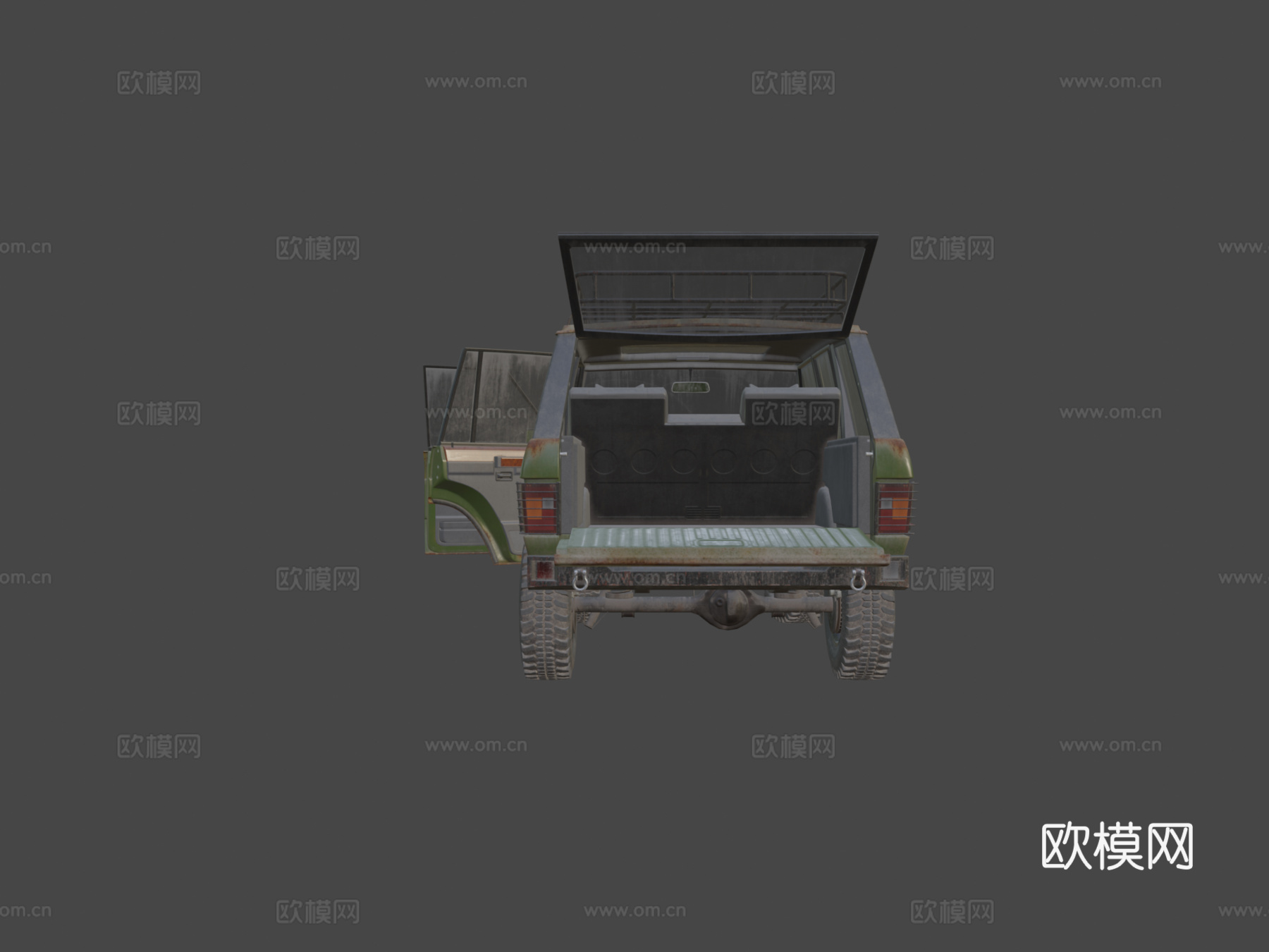 年代SUV越野生锈版su模型