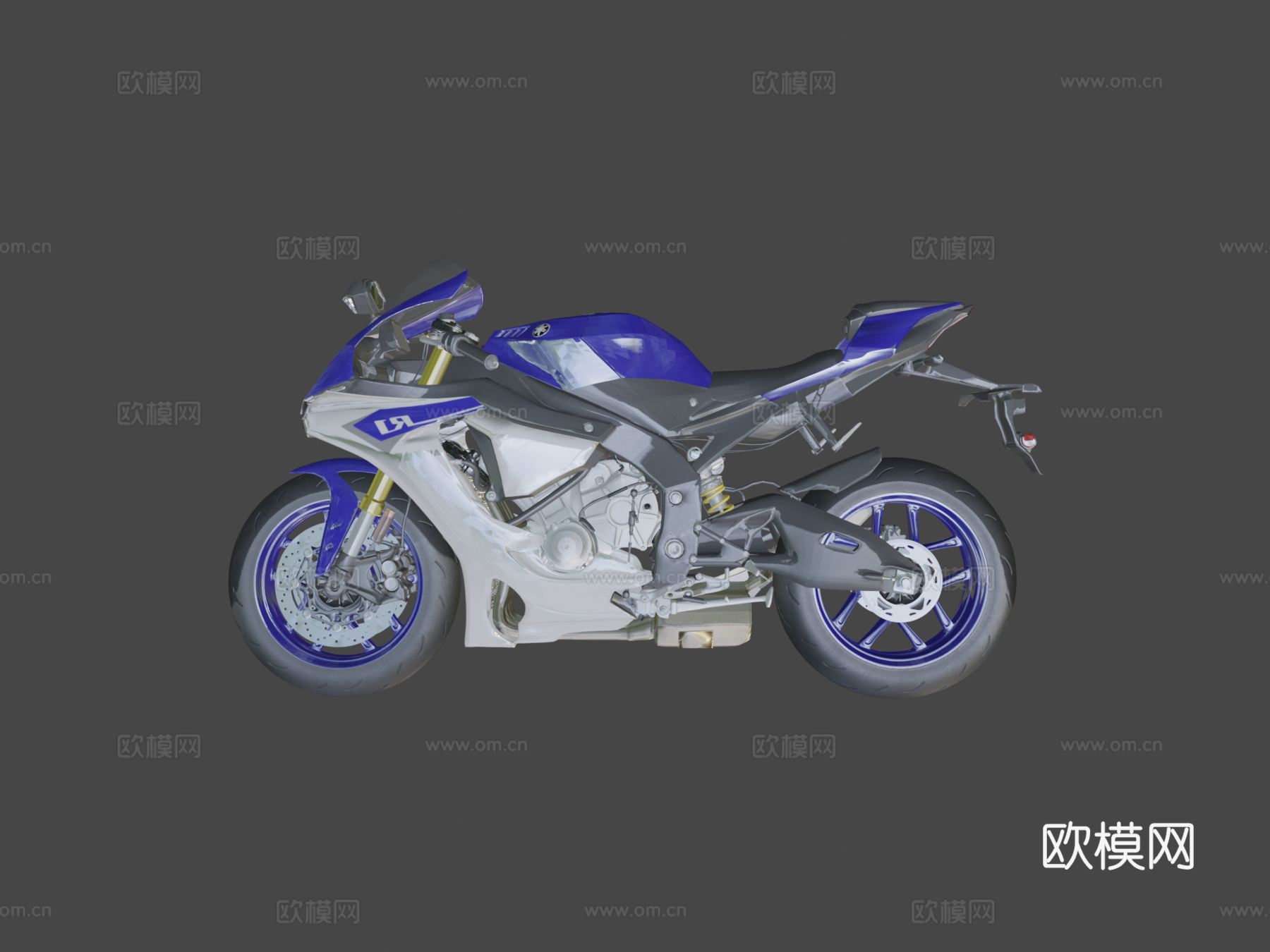雅马哈R1超级运动摩托车su模型