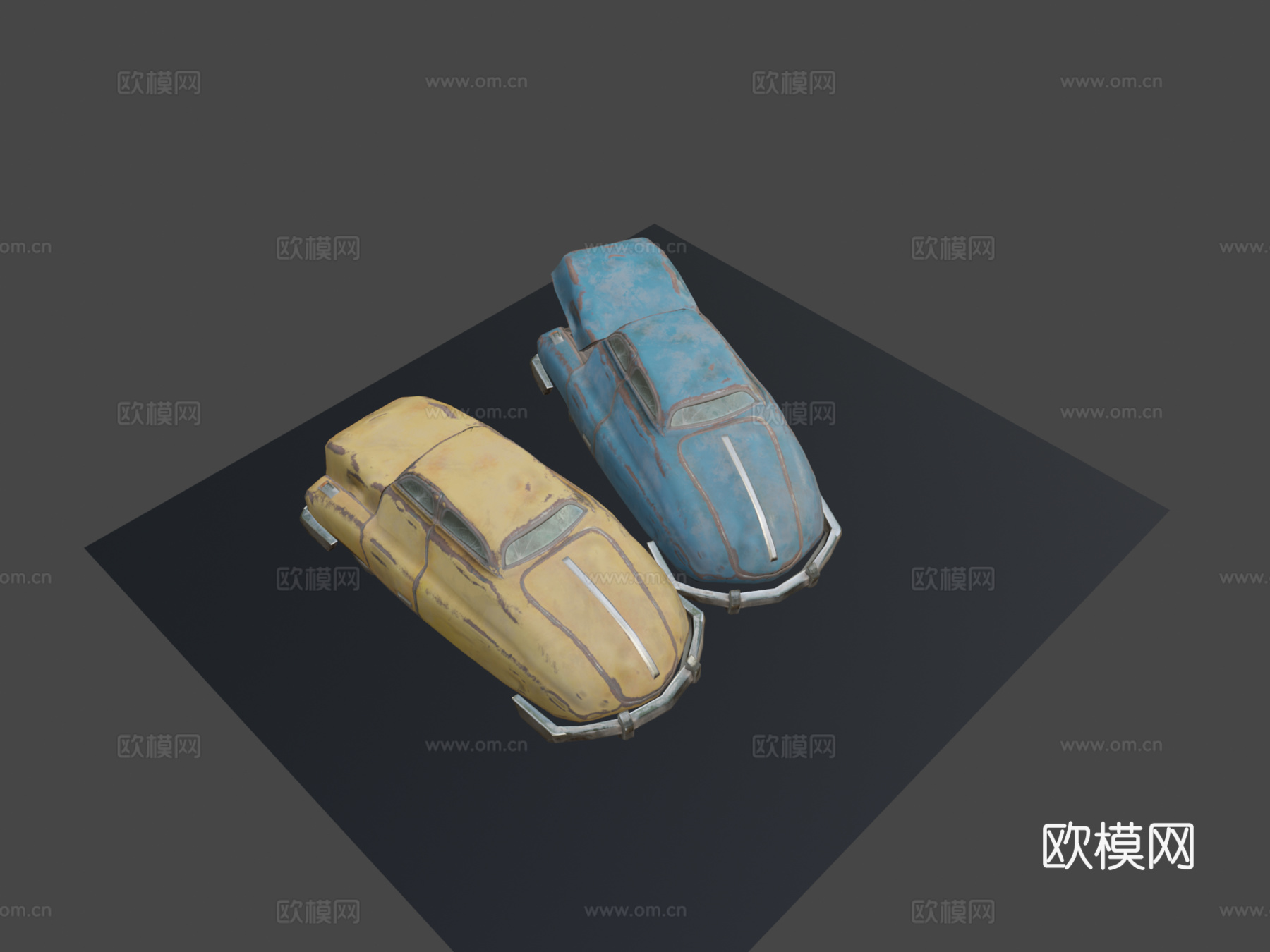 柴油朋克汽车残骸第100次提交噢呜哦su模型