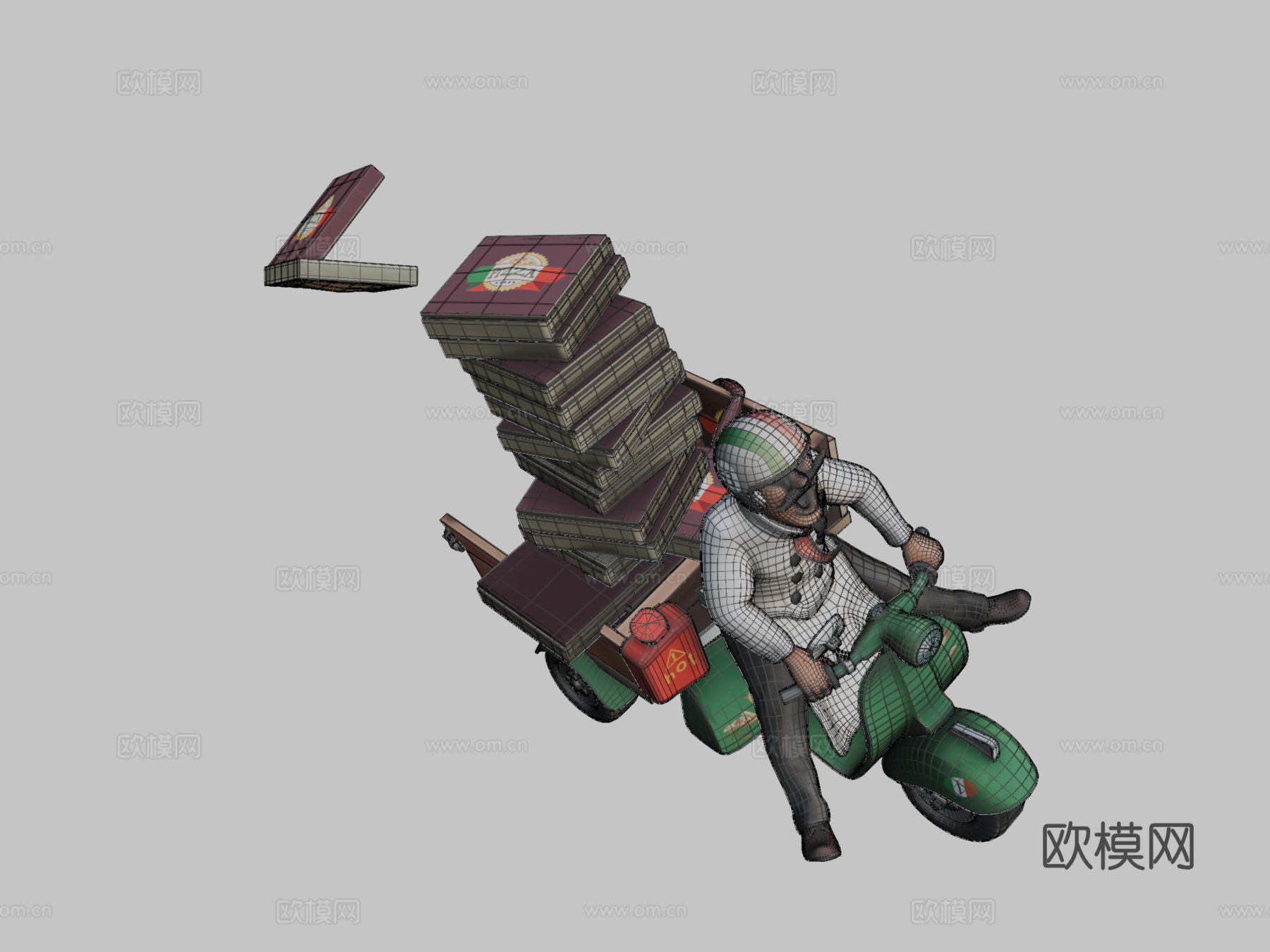 疯狂披萨送货厨师su模型