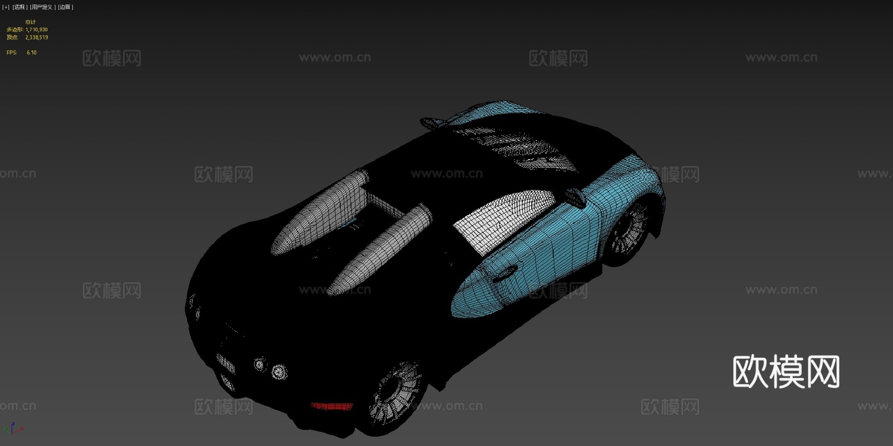 布加迪威龙 16.4su模型