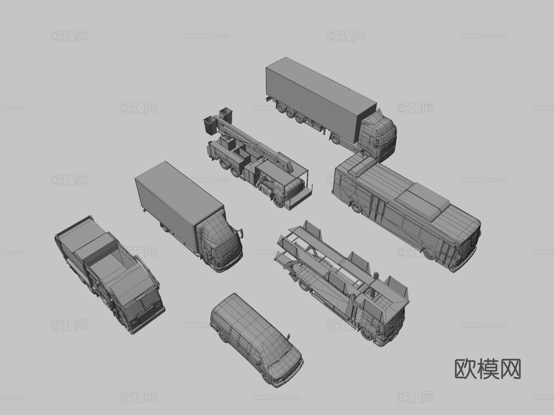 款低多边形汽车和卡车收藏su模型