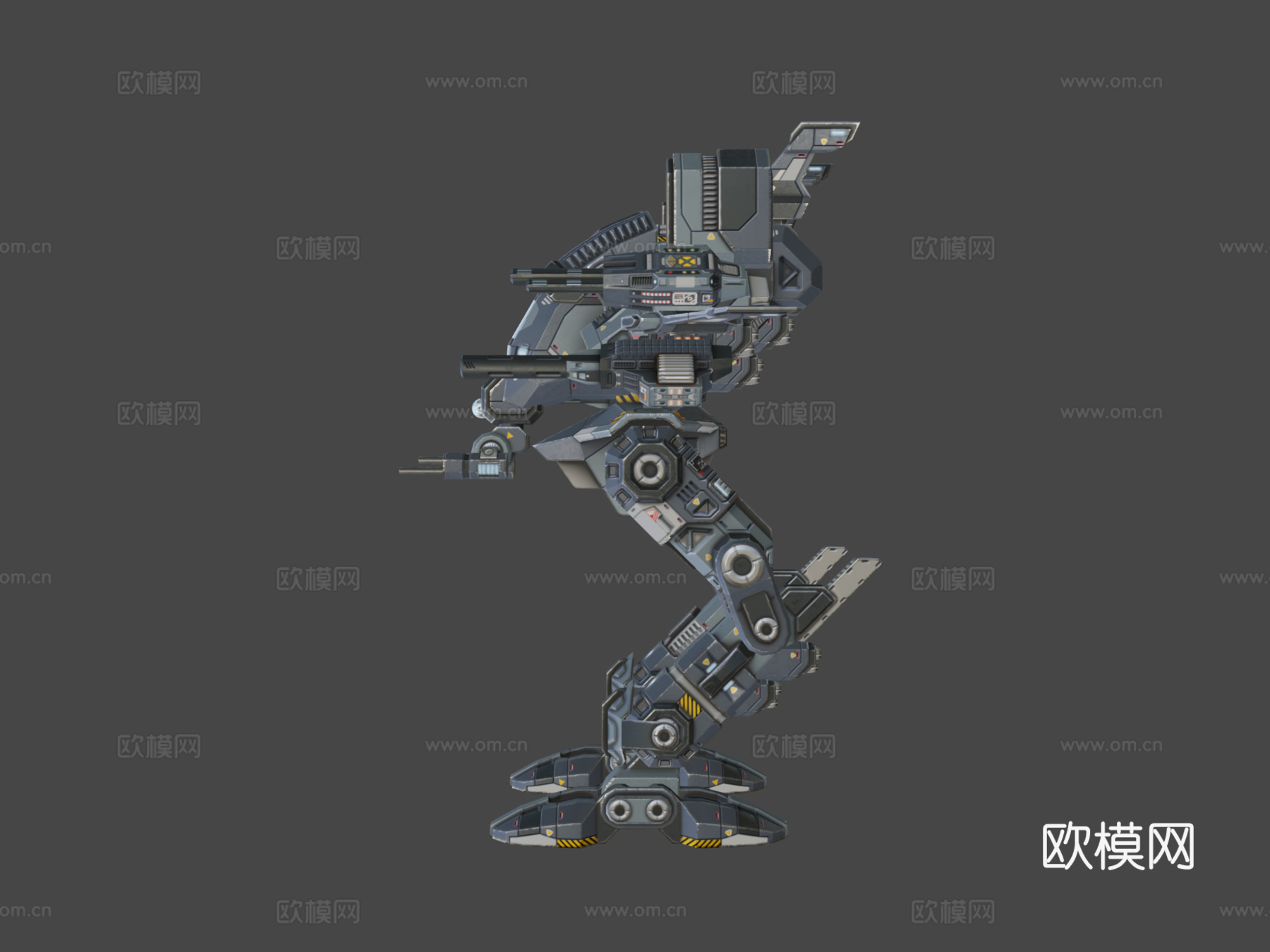猎鹰 Mk.2 低多边形动画机甲su模型