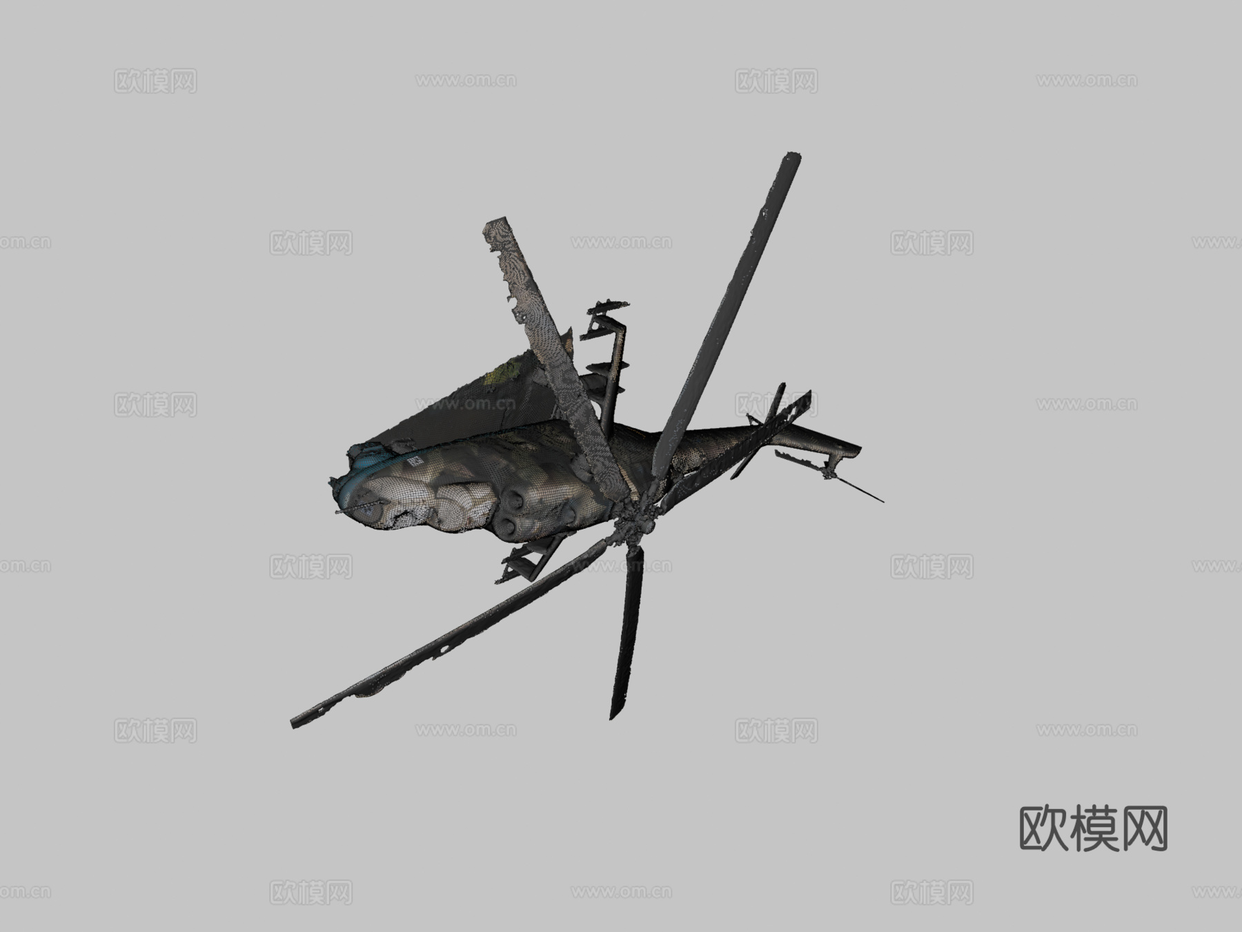 米里Mi24摄影测量模型更新su模型