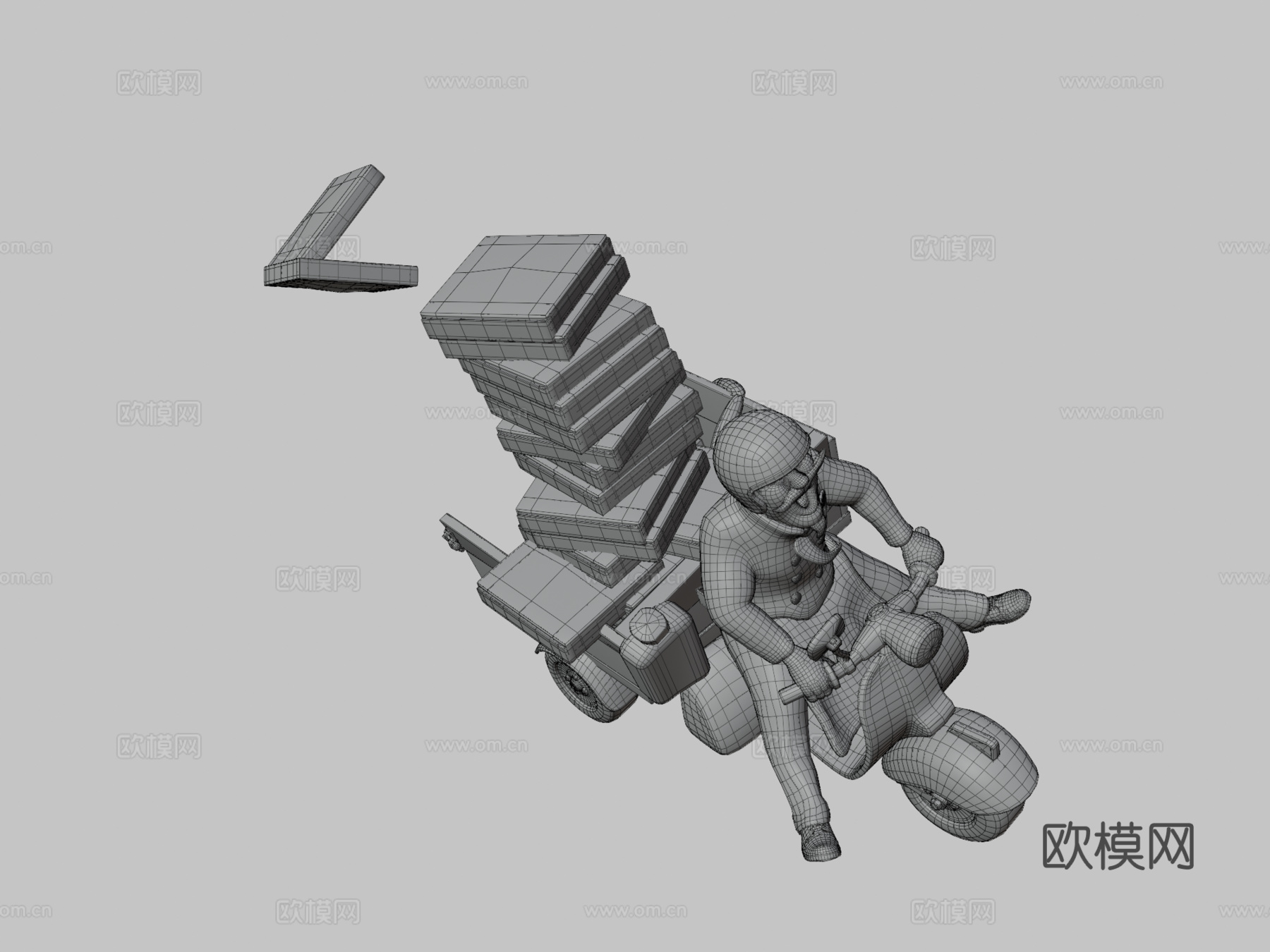 疯狂披萨送货厨师su模型