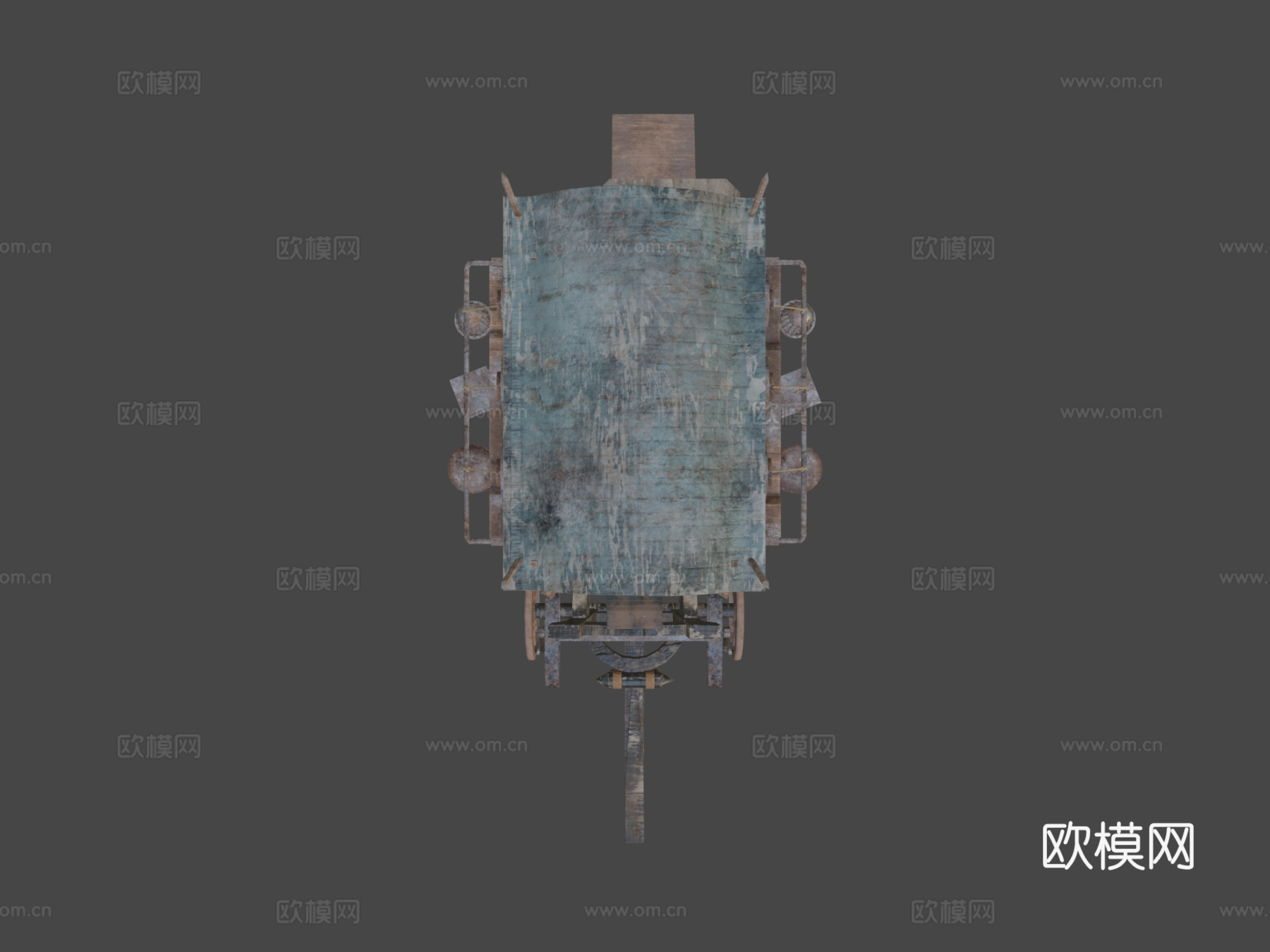 损坏车厢su模型