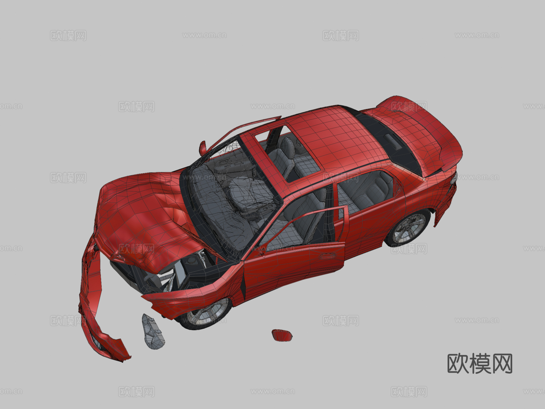 损毁汽车2su模型