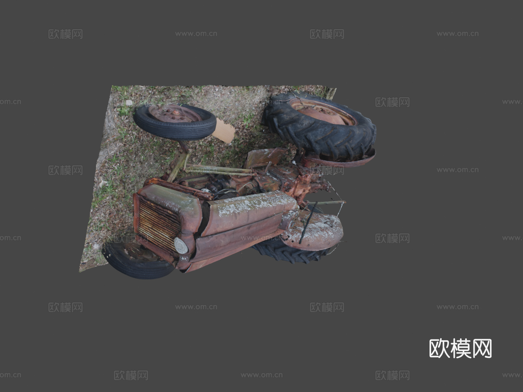 拖拉机原始扫描su模型